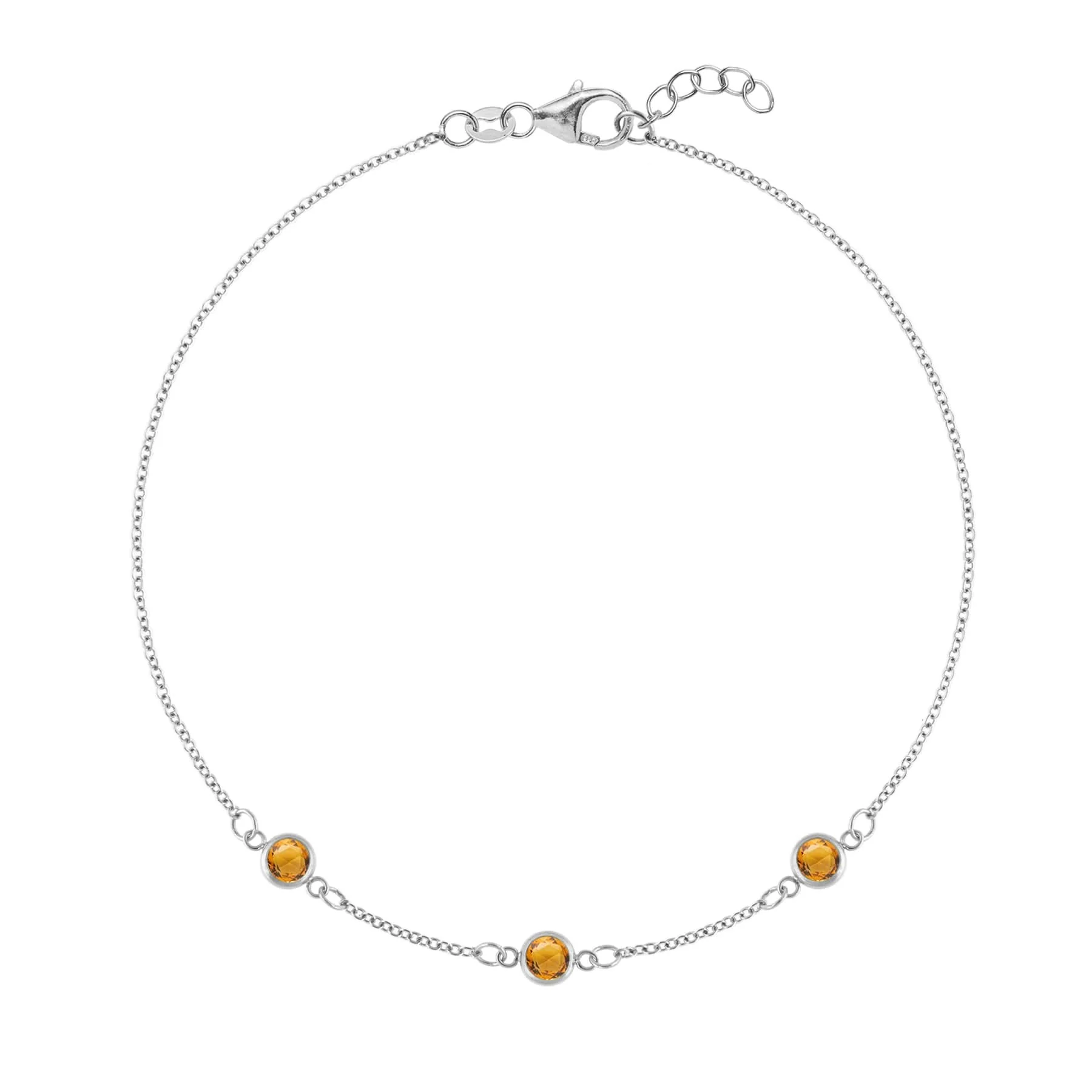 Bayberry 3 Citrine Bracelet in 14k Gold (November) - Image 7