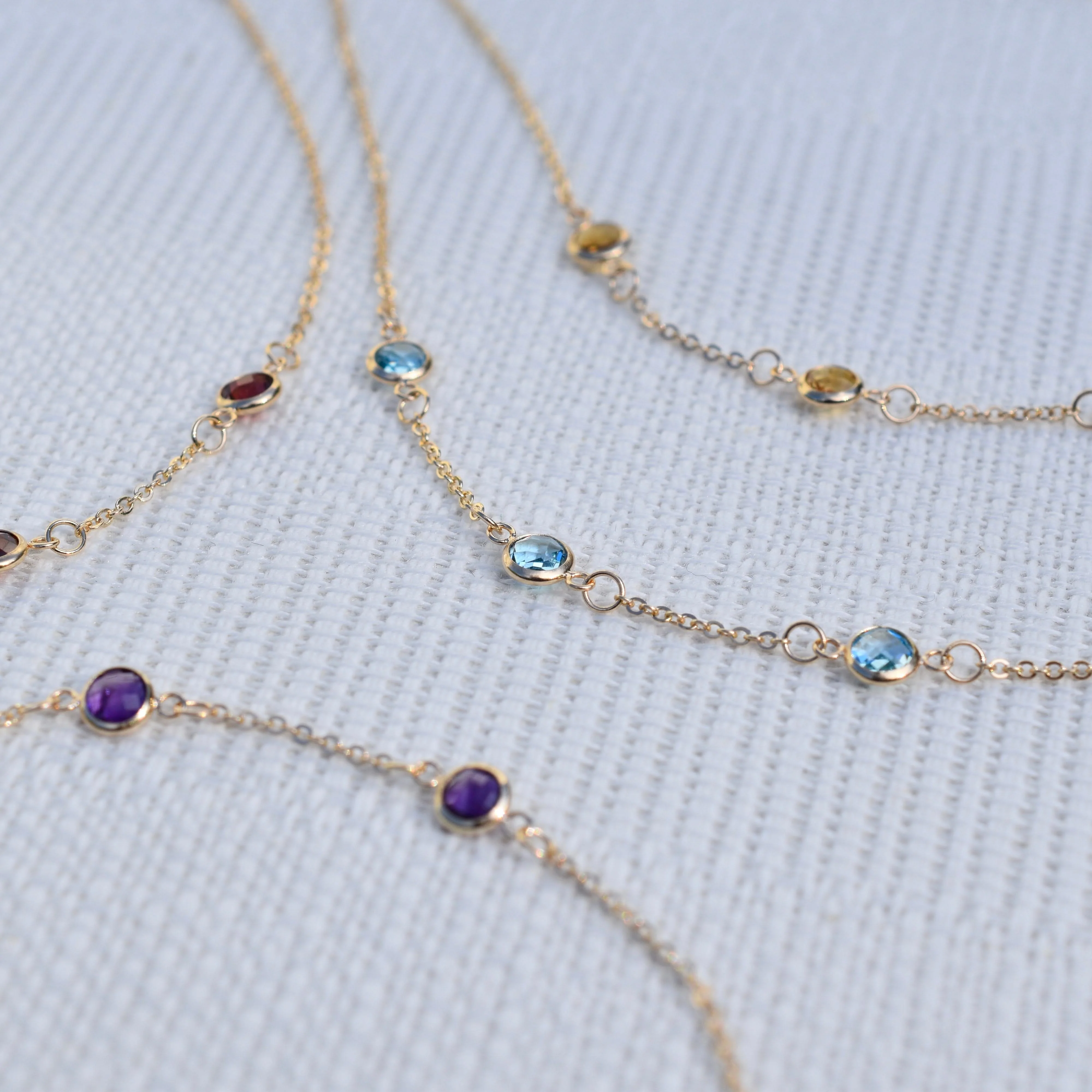 Bayberry 3 Nantucket Blue Topaz Bracelet in 14k Gold (December) - Image 7