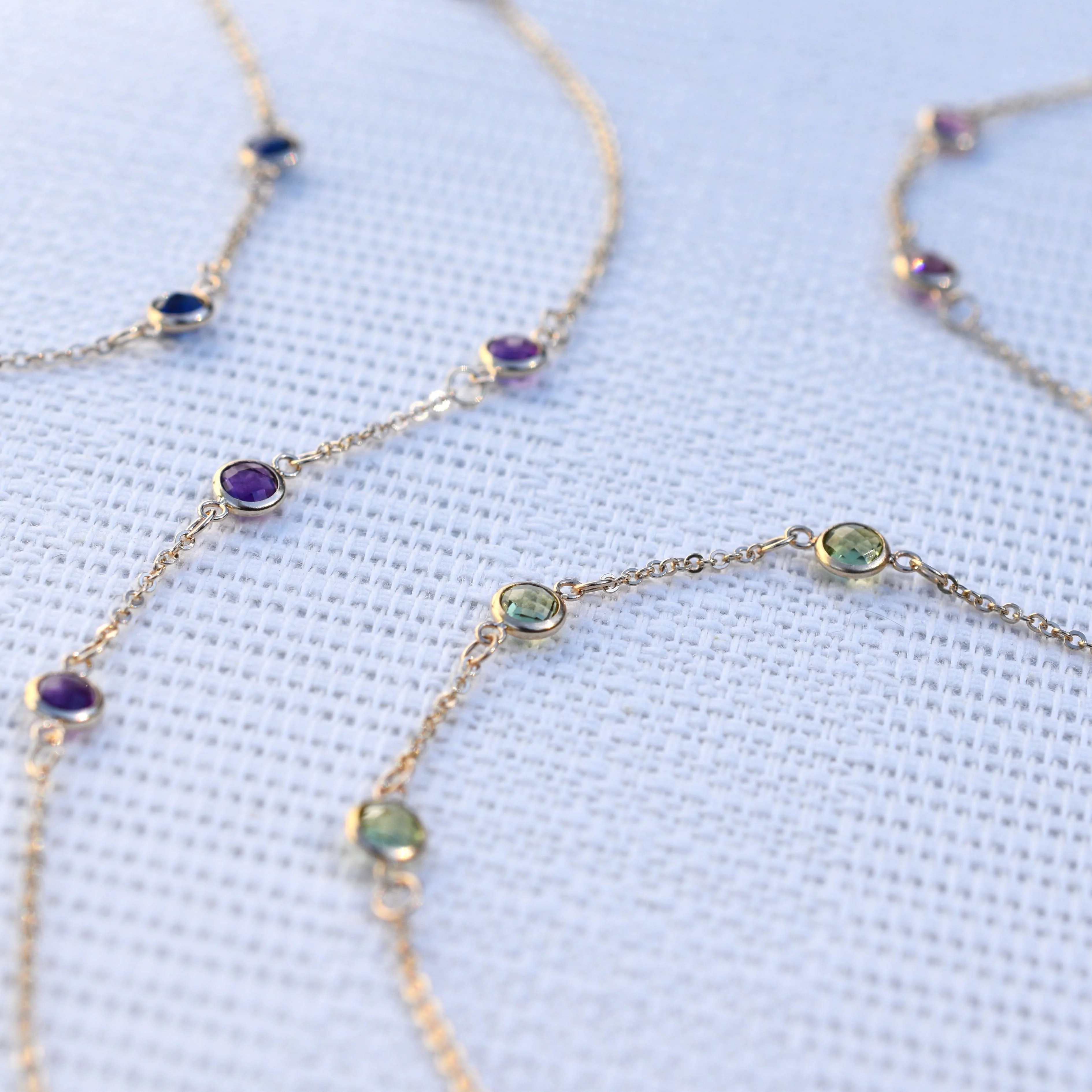 Bayberry 3 Peridot Bracelet in 14k Gold (August) - Image 8