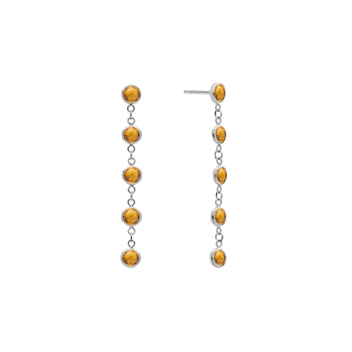 Newport Citrine Earrings in 14k Gold (November) - Image 5