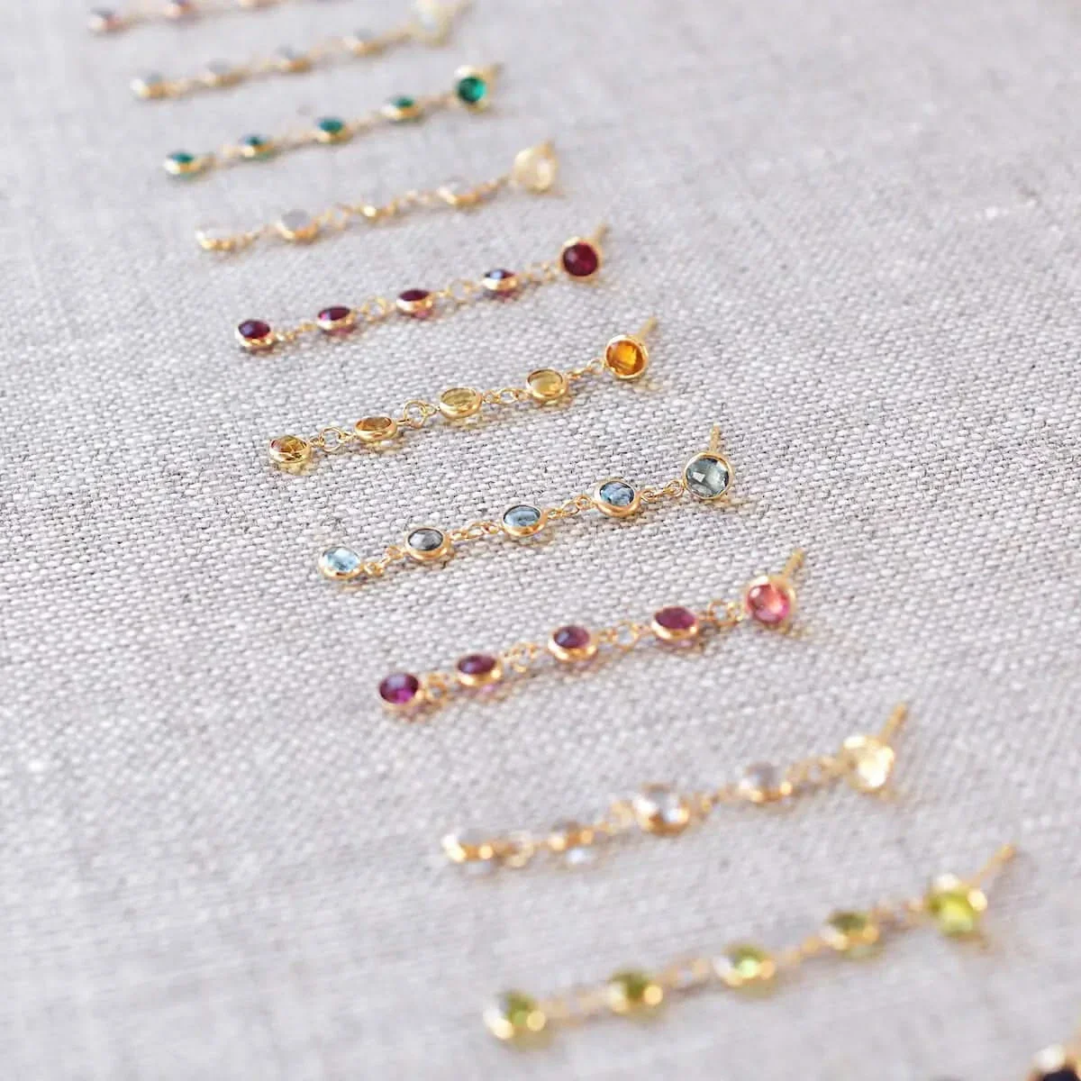Newport Garnet Earrings in 14k Gold (January) - Image 5