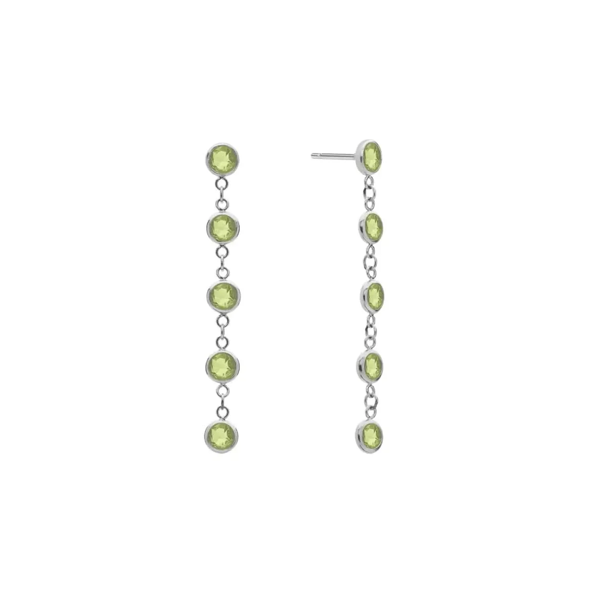 Newport Peridot Earrings in 14k Gold (August) - Image 4