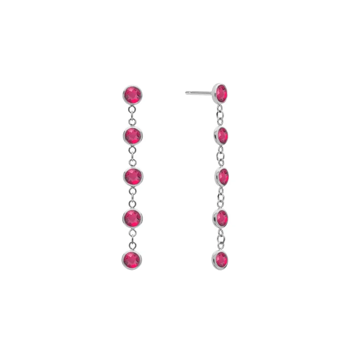 Newport Ruby Earrings in 14k Gold (July) - Image 5