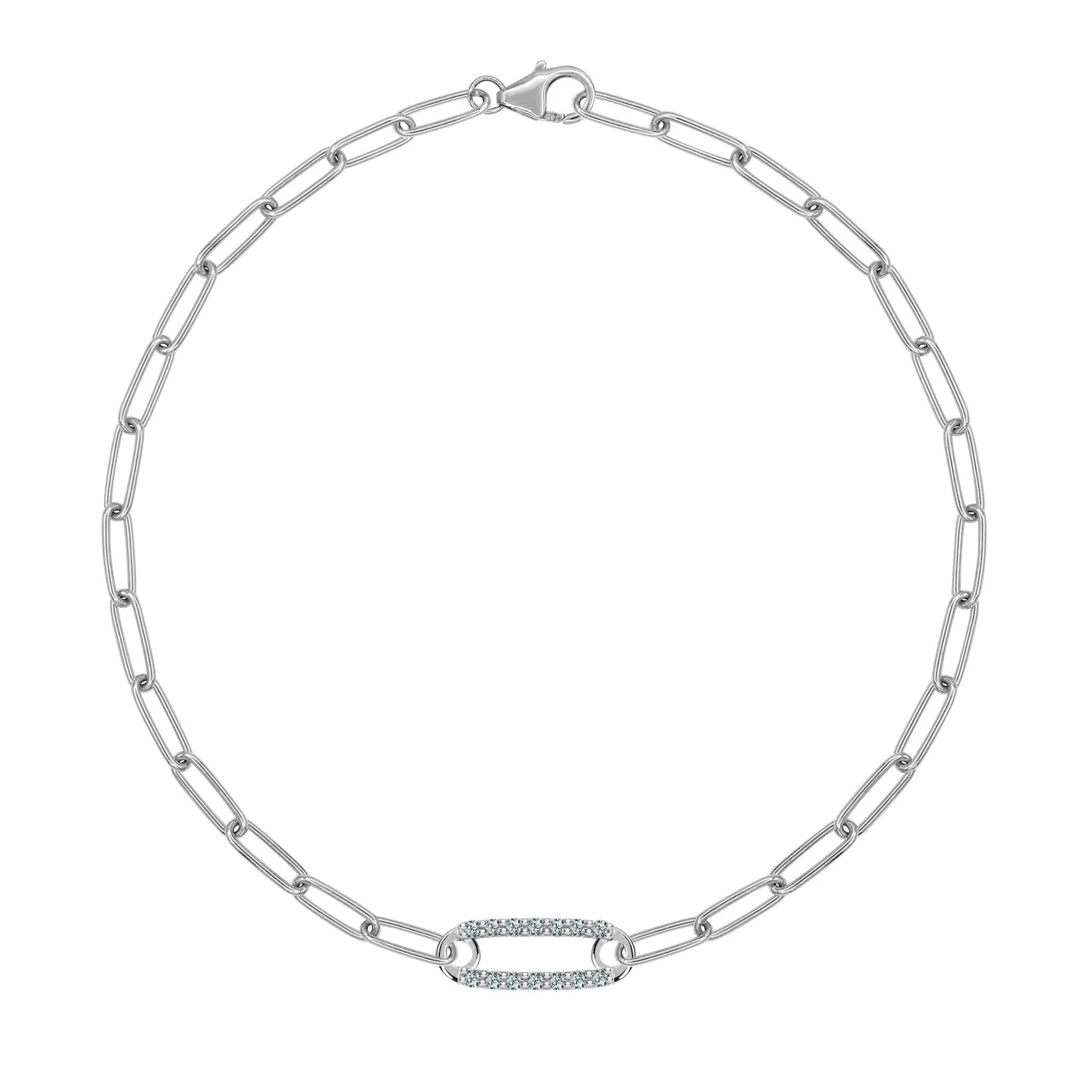 Adelaide 1 Pavé Alexandrite Link Bracelet in 14k Gold (June) - Image 11