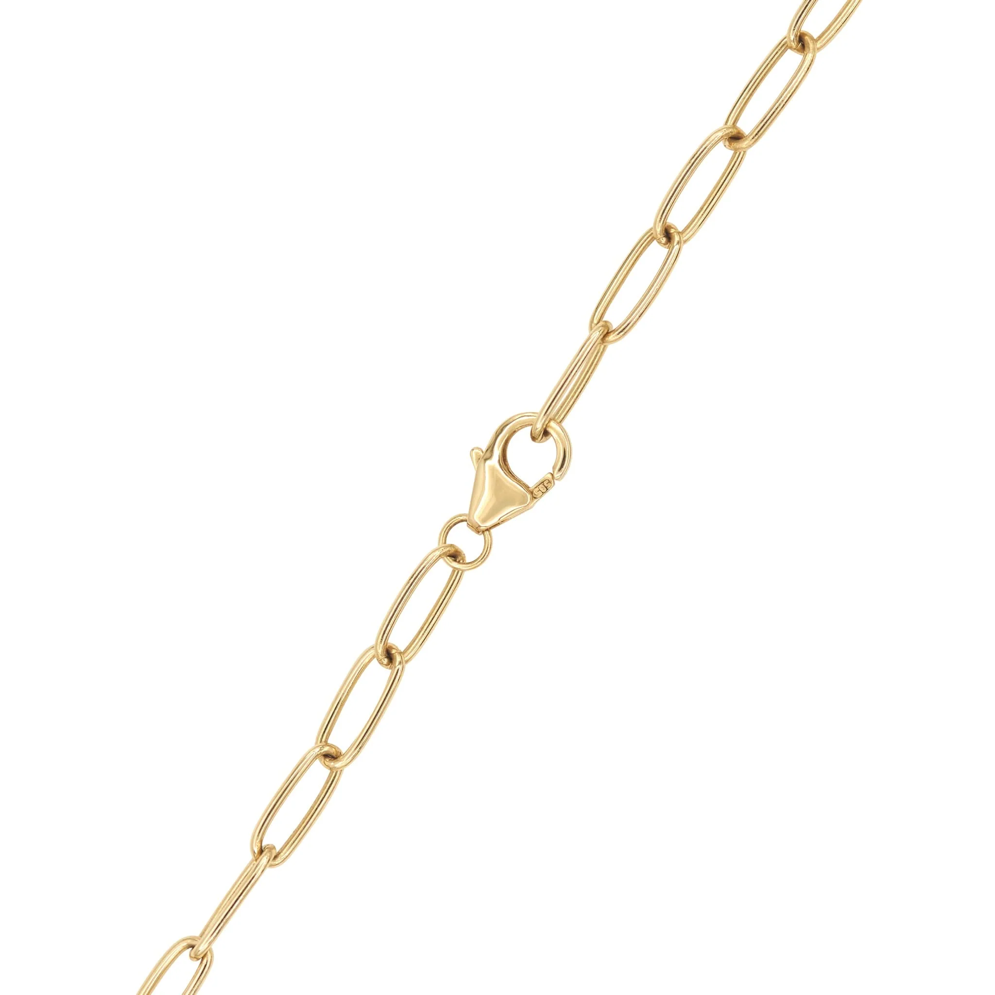 Adelaide 5 Pavé Aquamarine Link Bracelet in 14k Gold (March) - Image 7