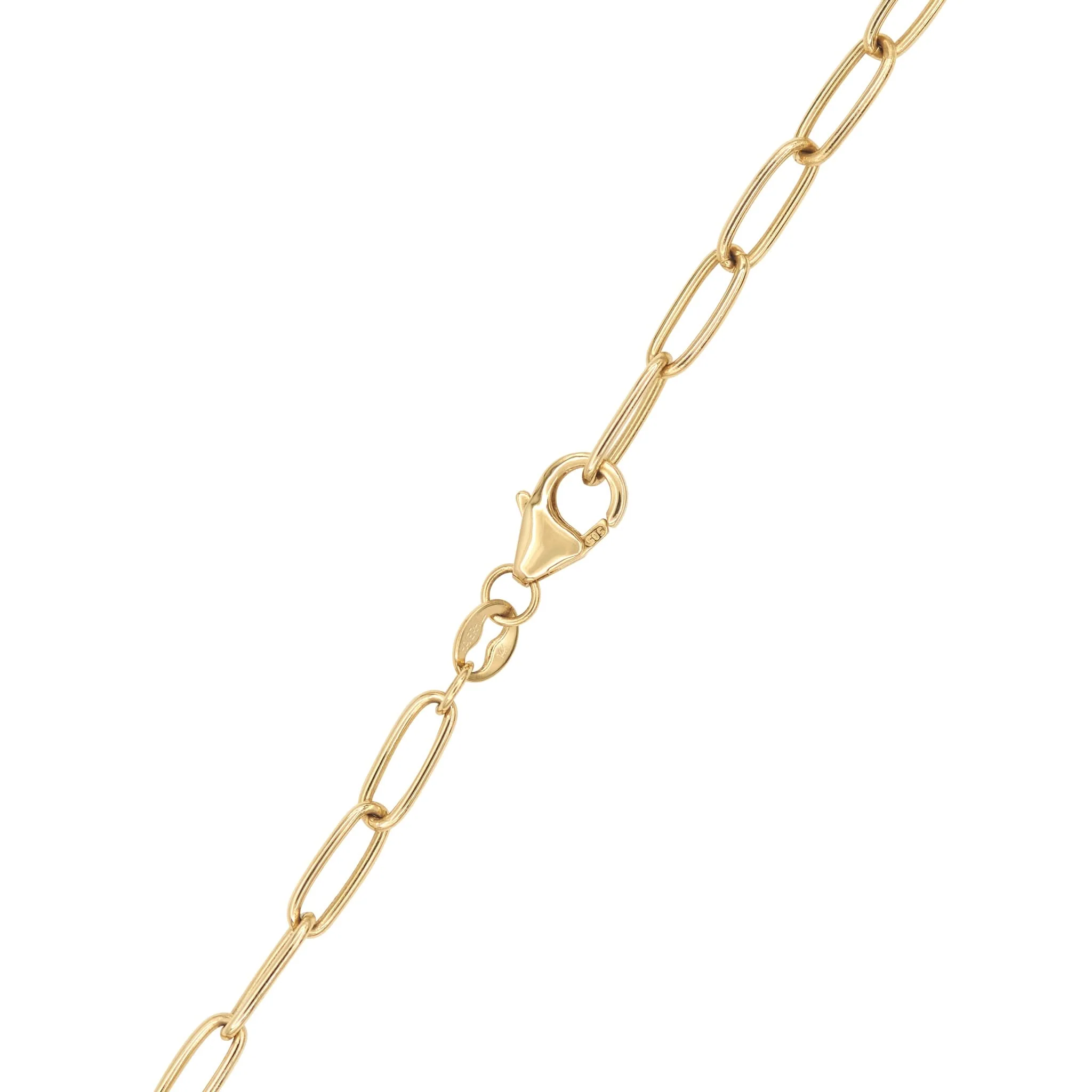 Adelaide 5 Pavé Ruby Link Necklace in 14k Gold (July) - Image 7