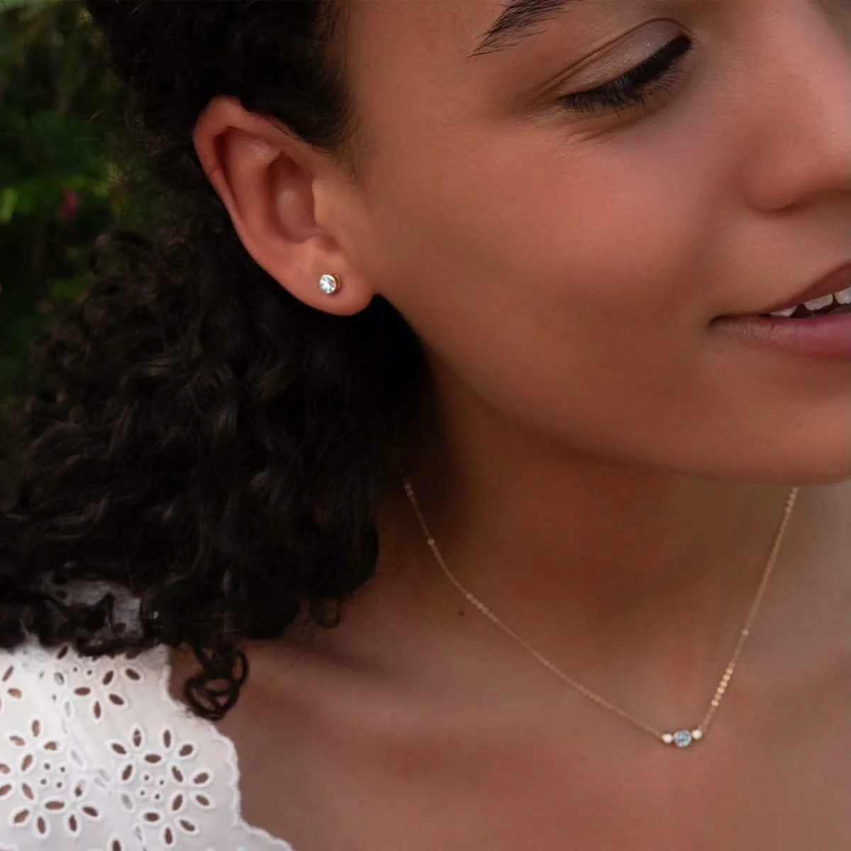 Barrington Birthstone Stud Earrings in 14k Gold - Image 2