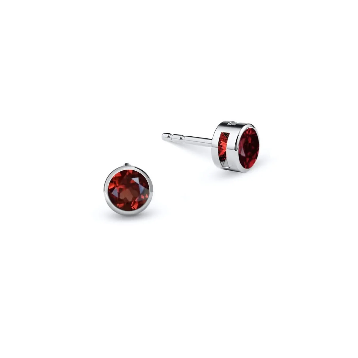 Barrington Garnet Stud Earrings in 14k Gold (January) - Image 5