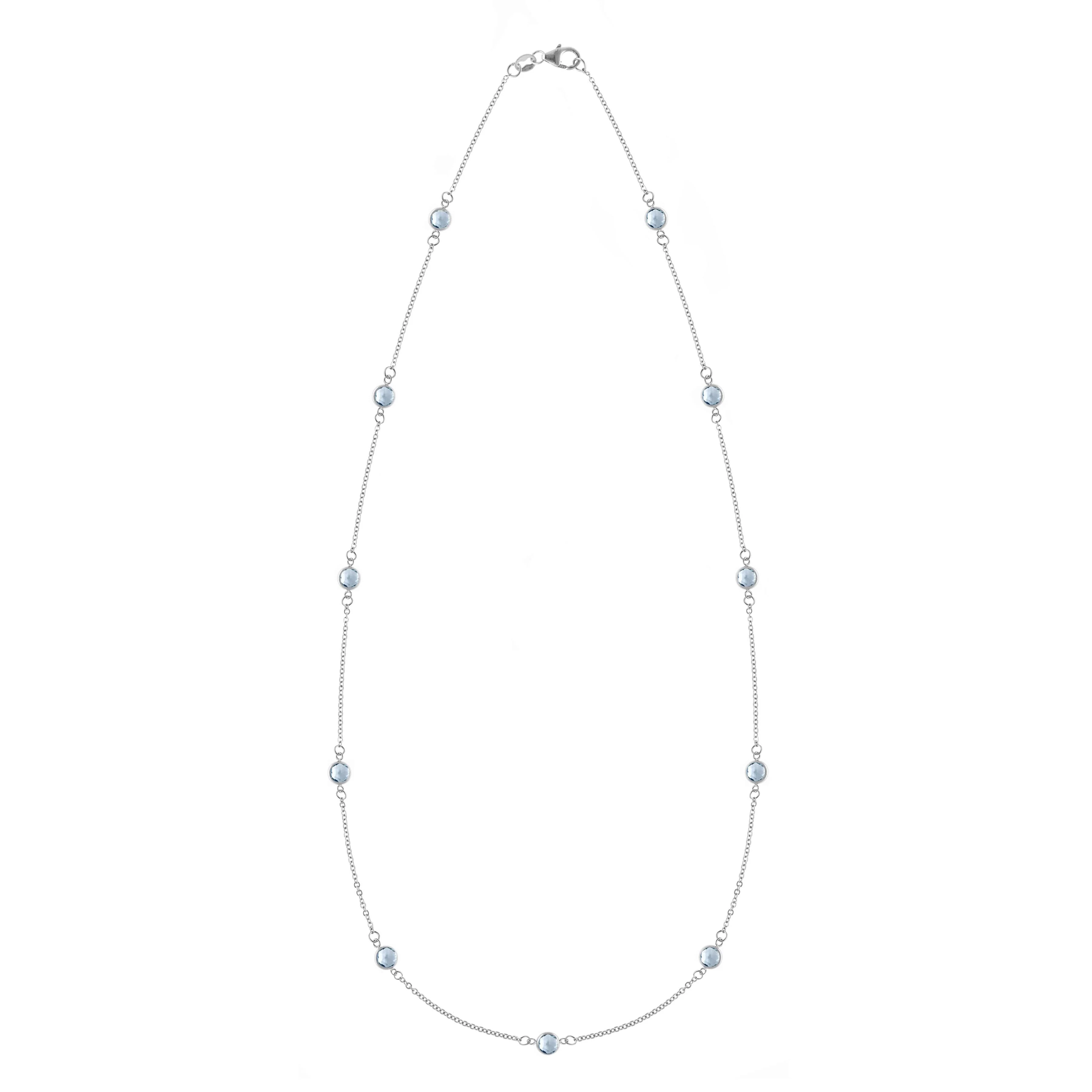 Bayberry 11 Aquamarine Necklace in 14k Gold (March) - Image 5