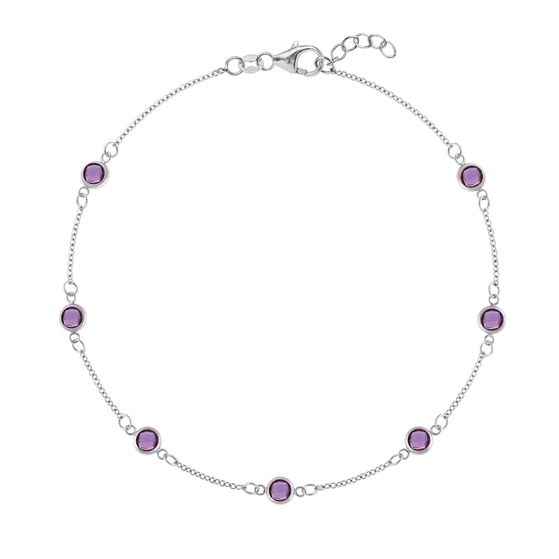 Bayberry 7 Amethyst Bracelet in 14k Gold (February) - Image 8