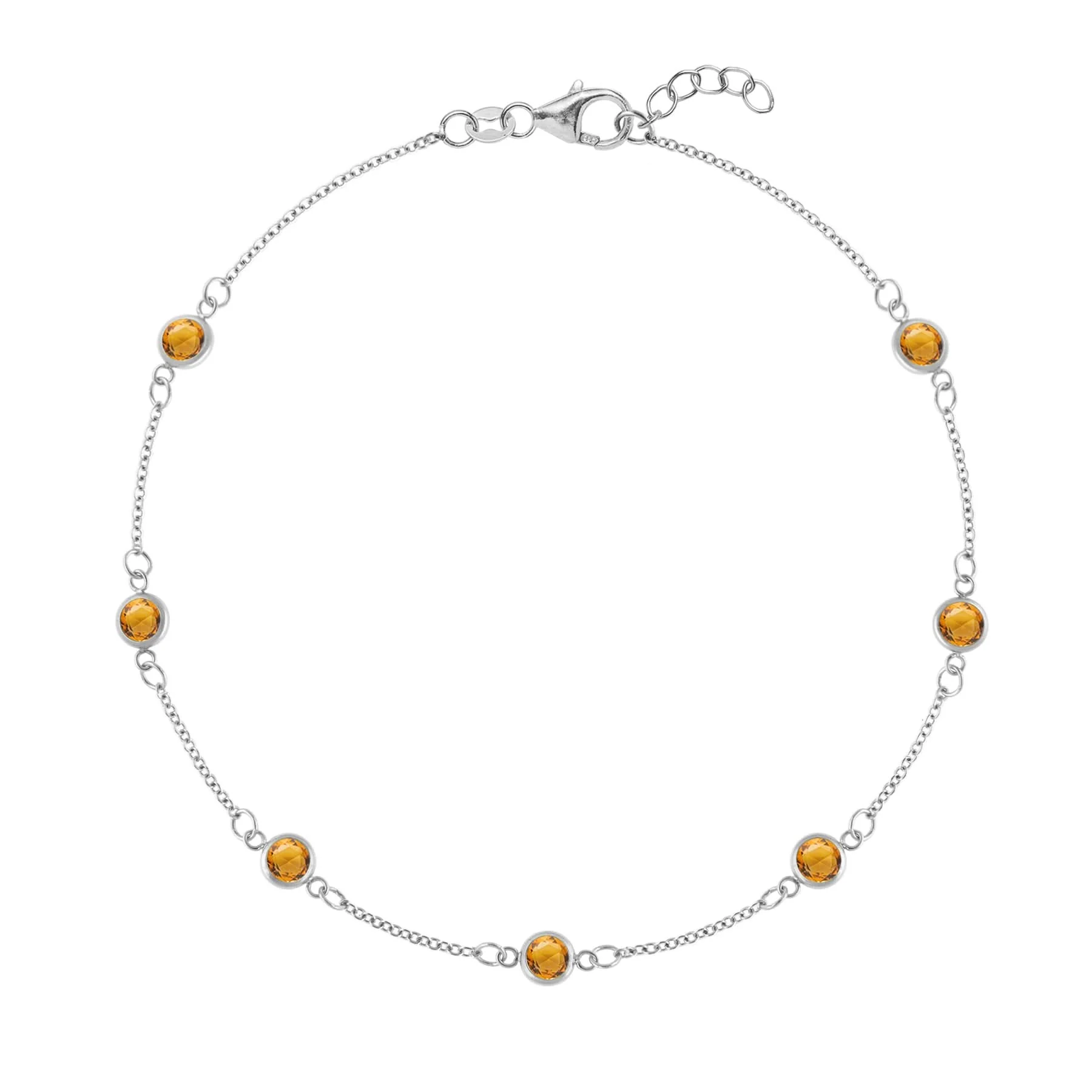 Bayberry 7 Citrine Bracelet in 14k Gold (November) - Image 7