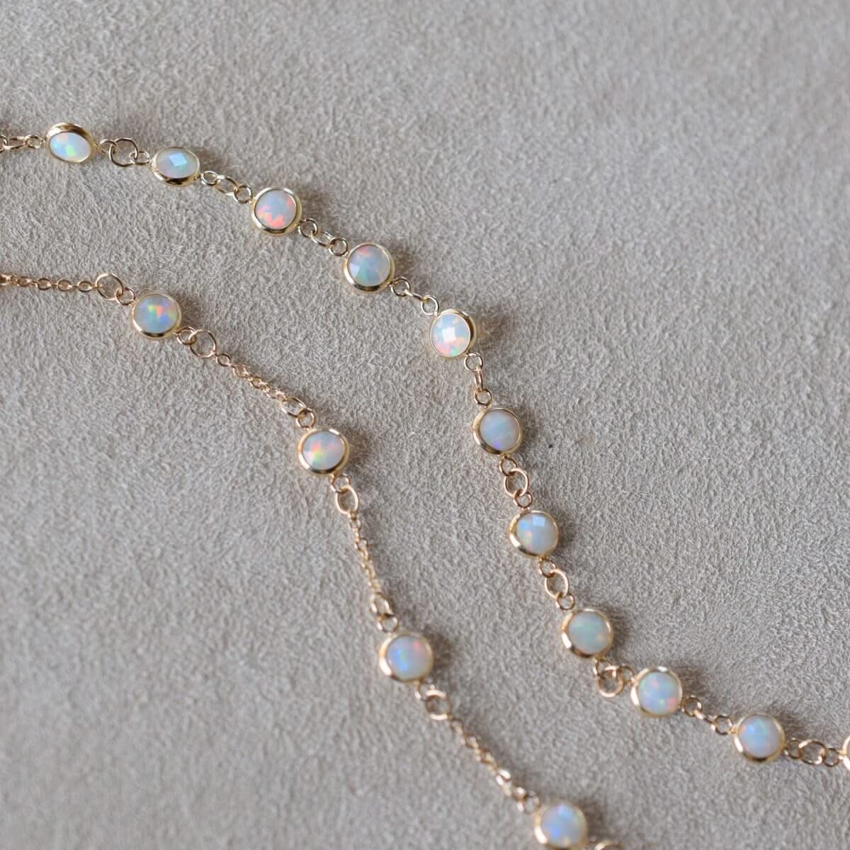 Bayberry 7 Opal Bracelet in 14k Gold (October) - Image 6