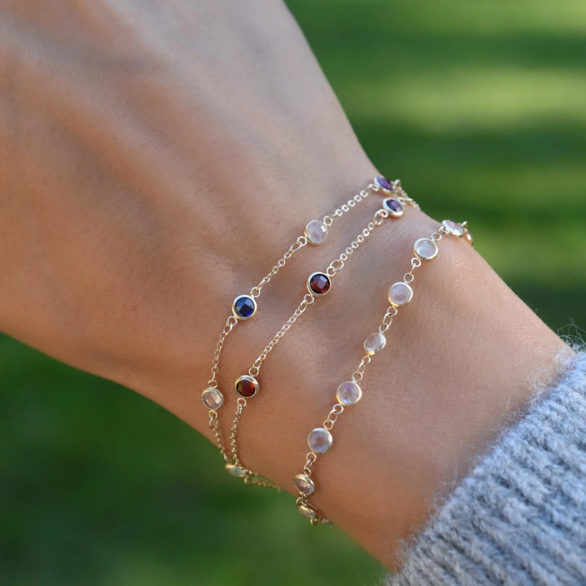 Bayberry 7 Ruby Bracelet in 14k Gold (July) - Image 6