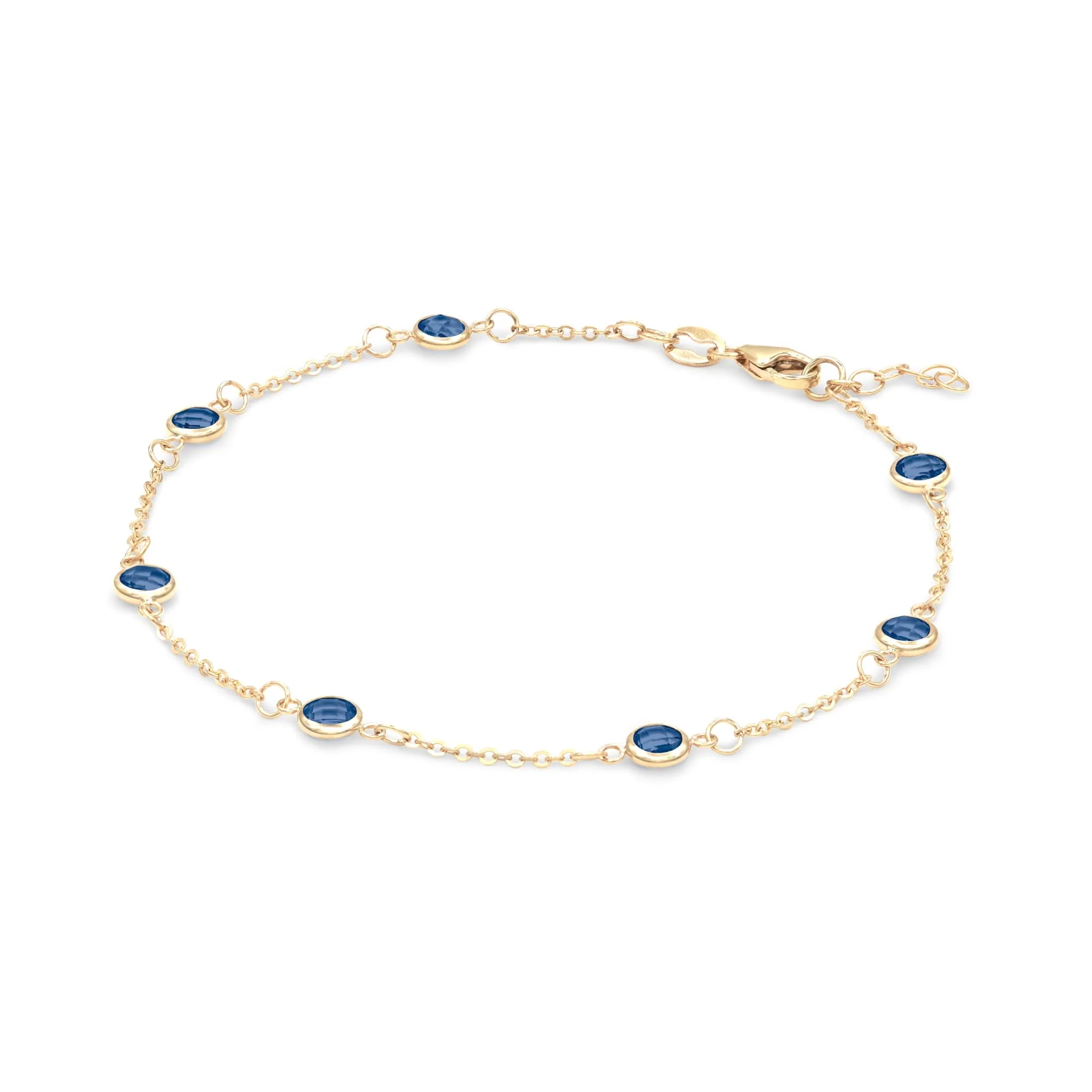 Bayberry 7 Sapphire Bracelet in 14k Gold (September) - Image 4