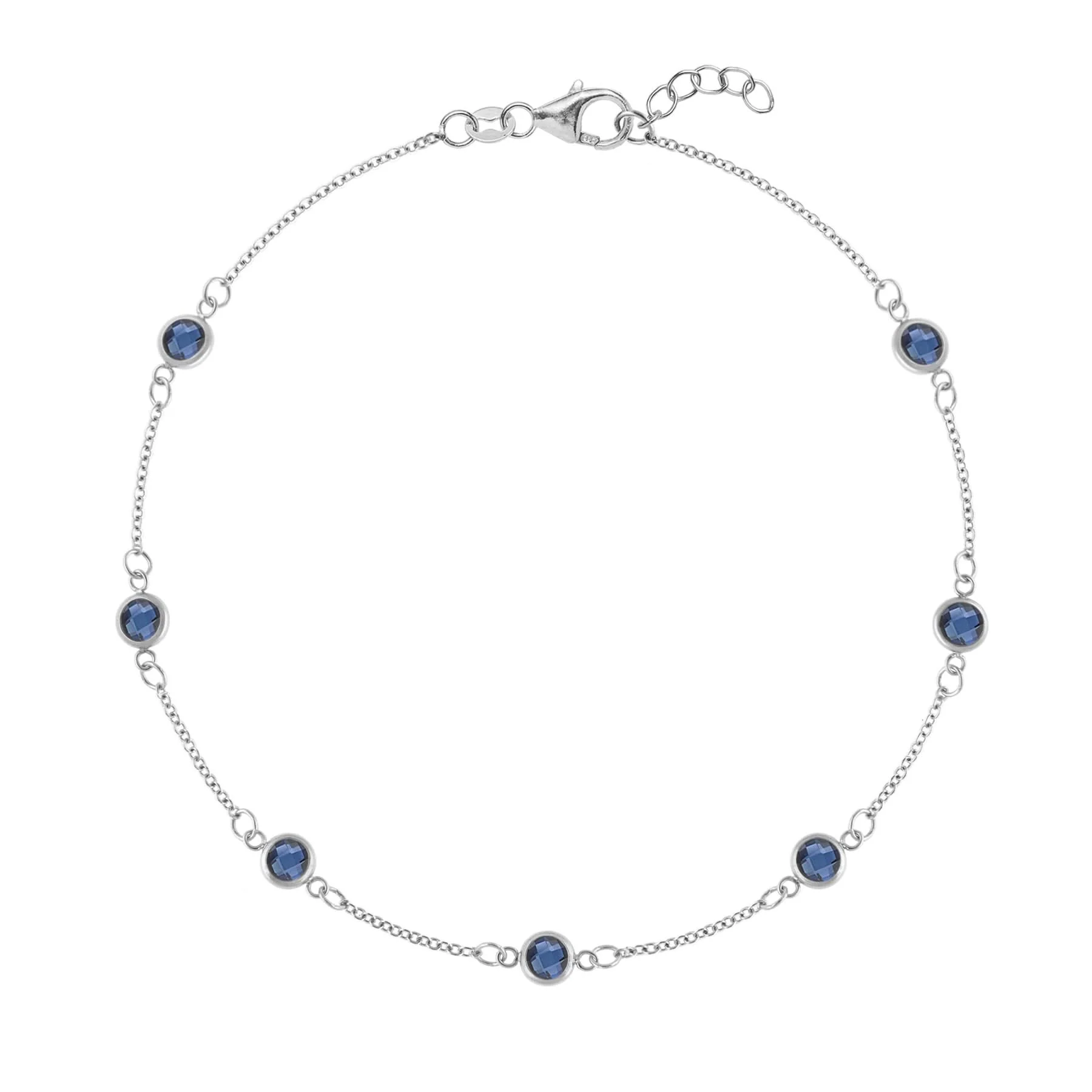Bayberry 7 Sapphire Bracelet in 14k Gold (September) - Image 8