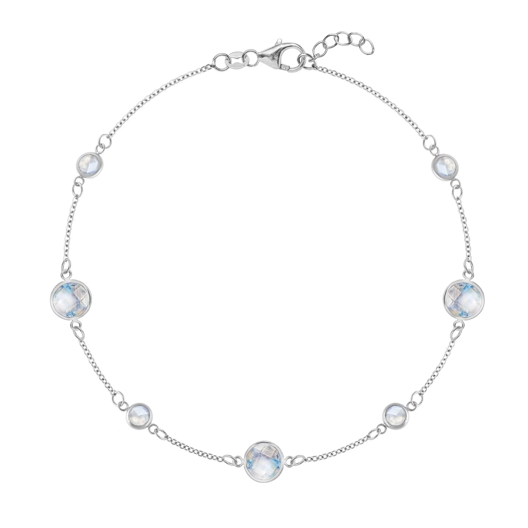 Bayberry Grand & Petite 7 Moonstone Bracelet in 14k Gold (June) - Image 5