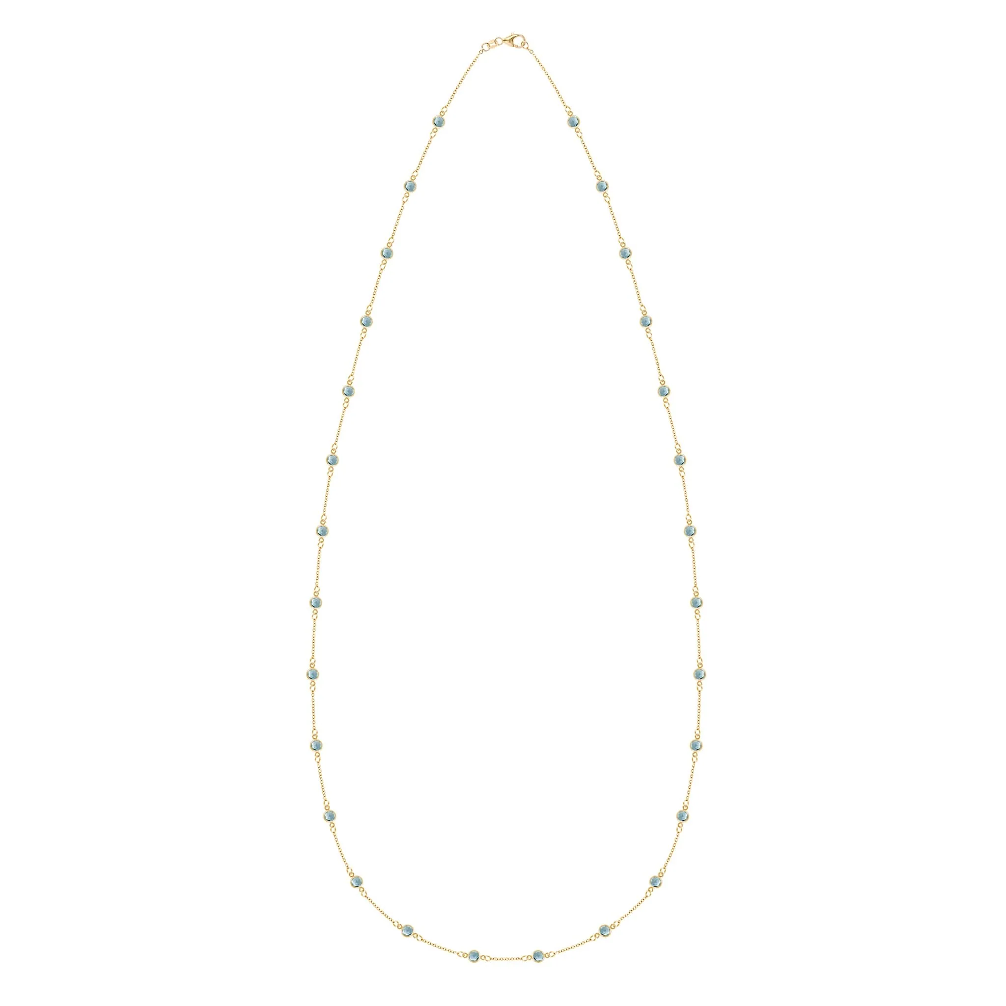 Bayberry Nantucket Blue Topaz Long Necklace in 14k Gold (December) - Image 8