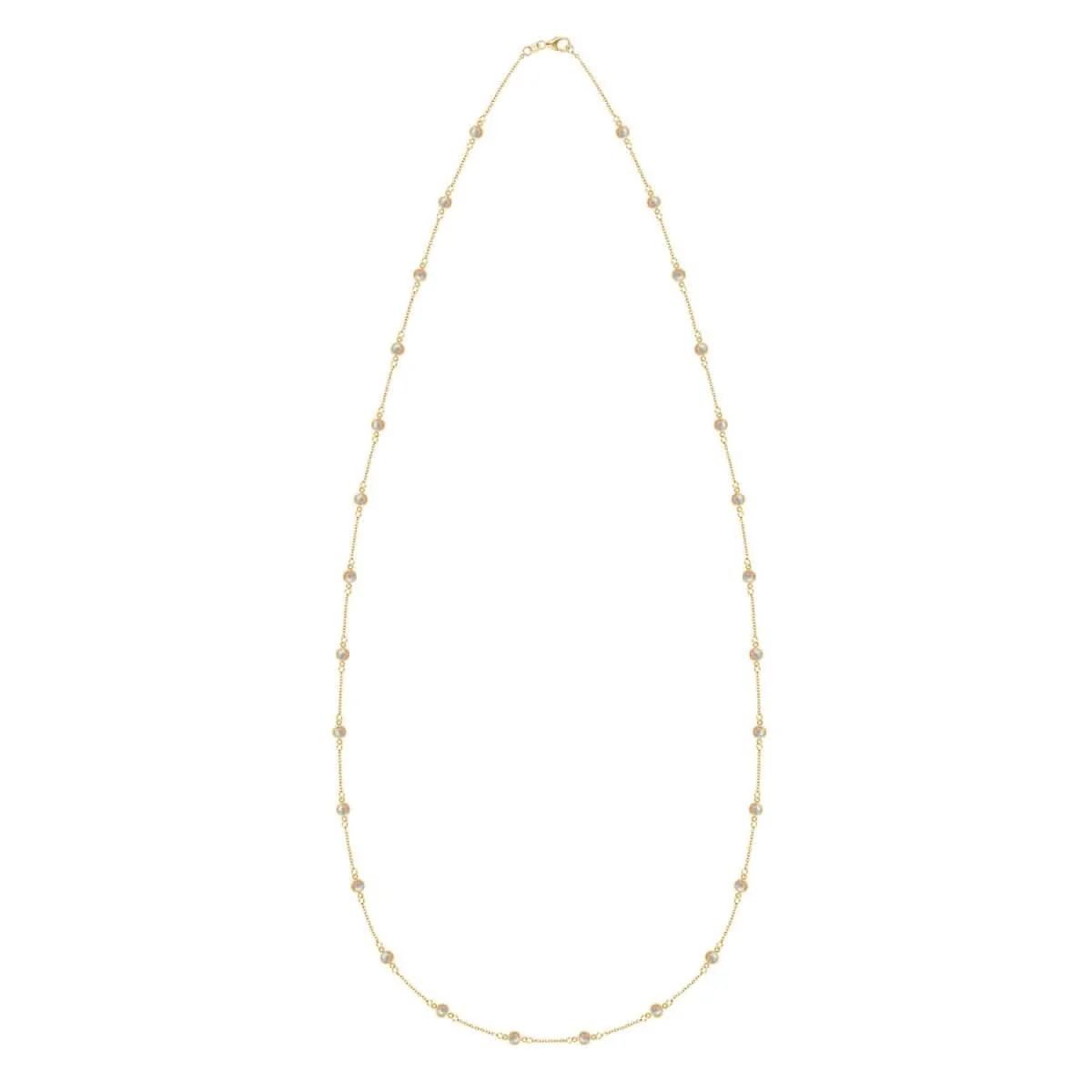 Bayberry Opal Long Necklace in 14k Gold (October) - Image 5