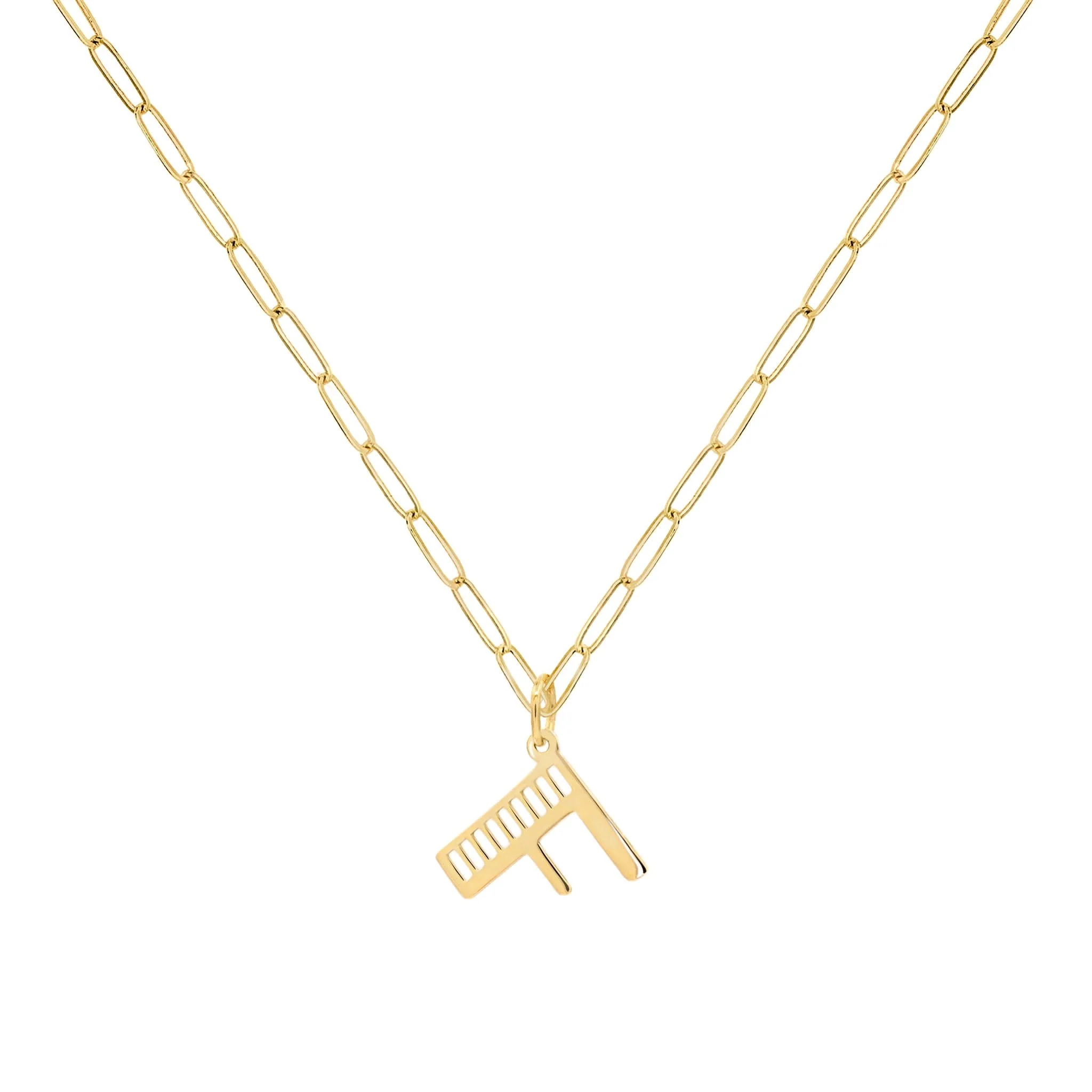 Essex Letter F Pendant in 14k Gold - Image 5