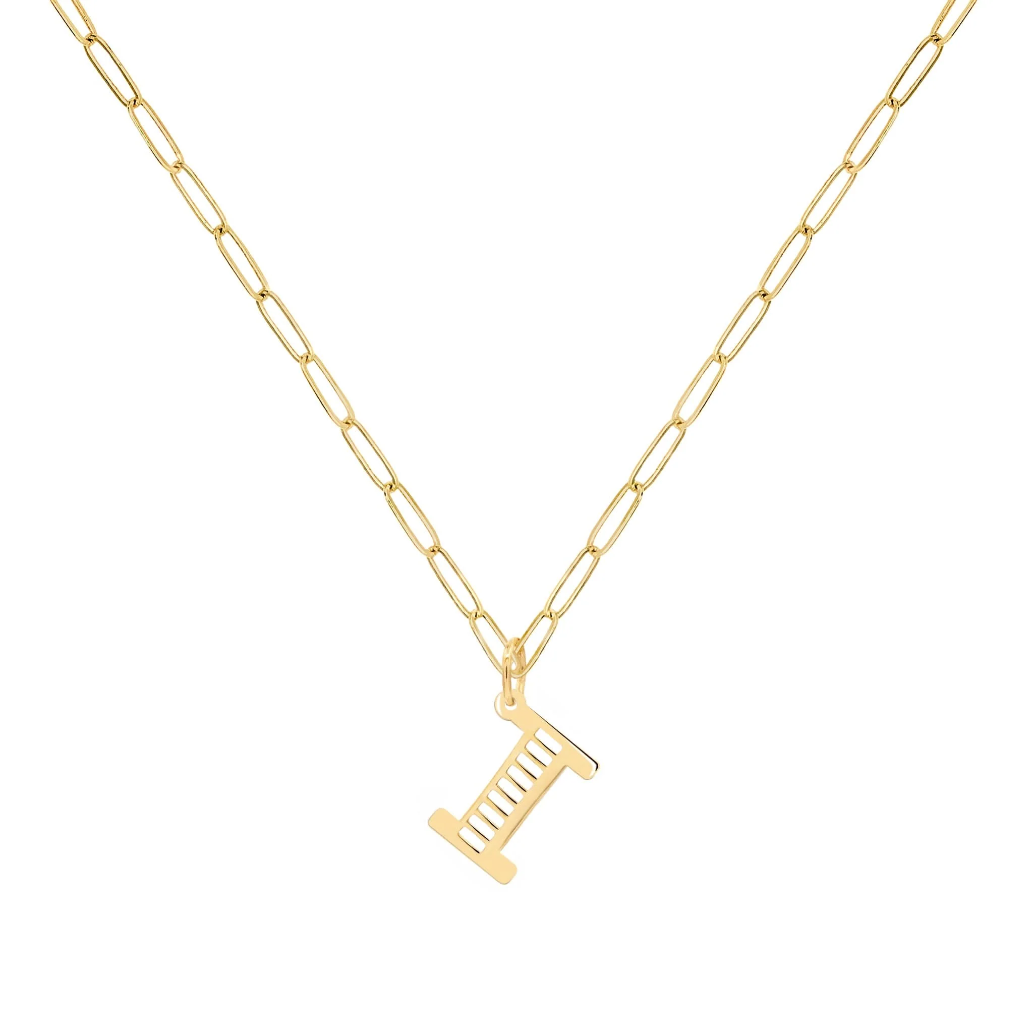 Essex Letter I Pendant in 14k Gold - Image 5