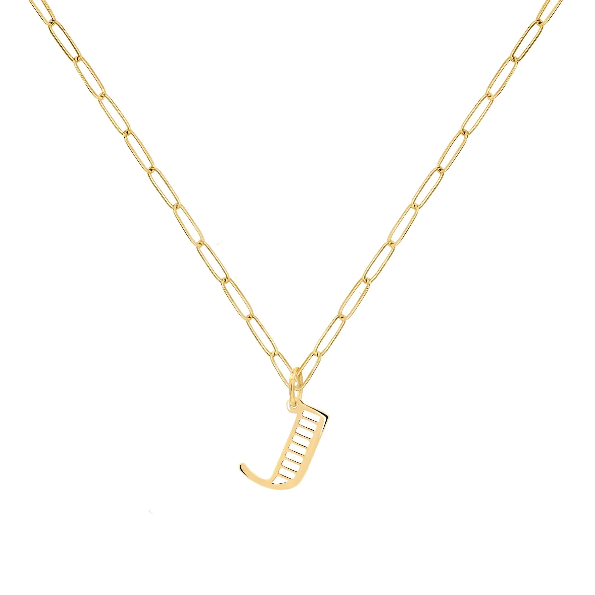 Essex Letter J Pendant in 14k Gold - Image 5