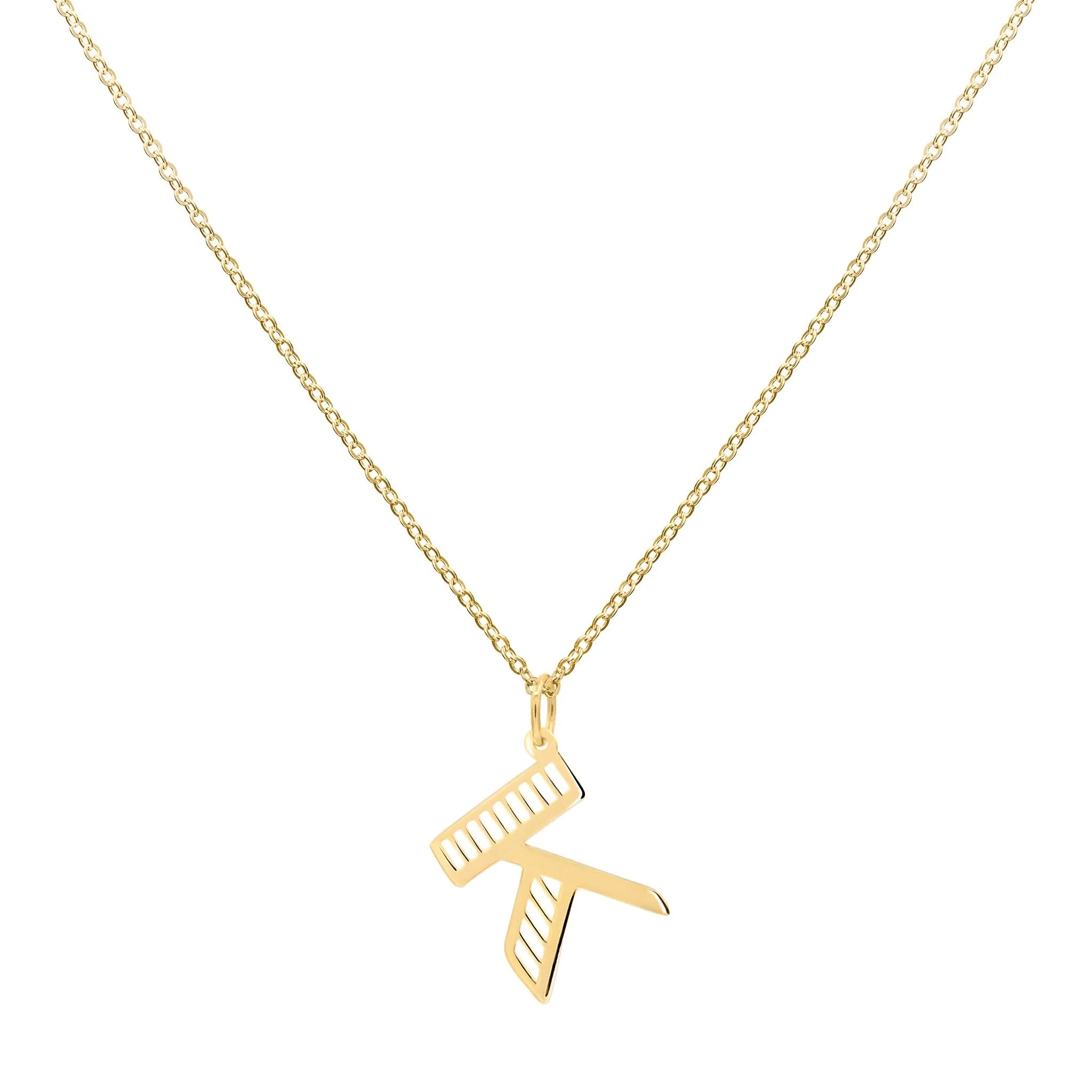 Essex Letter K Pendant in 14k Gold - Image 4