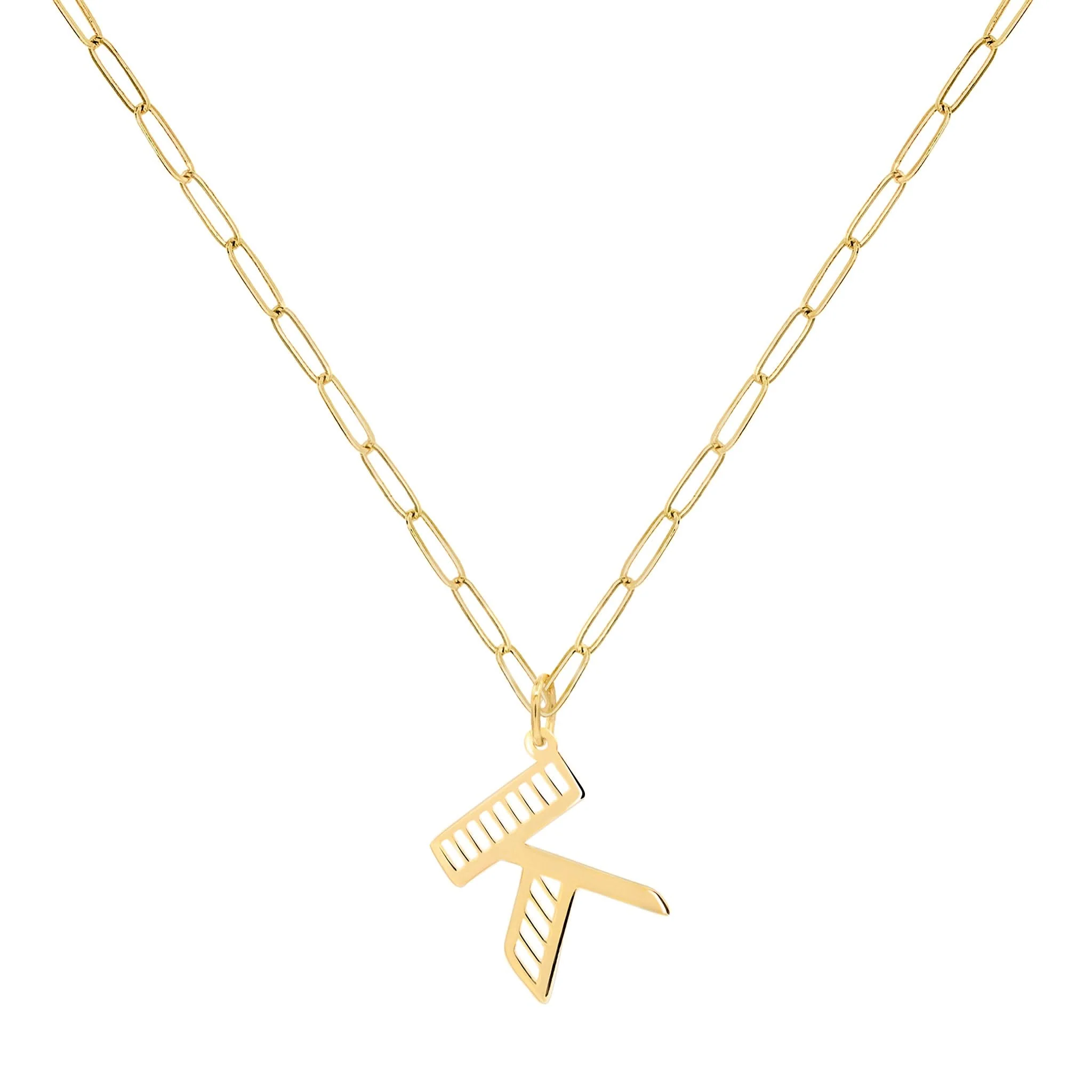 Essex Letter K Pendant in 14k Gold - Image 5