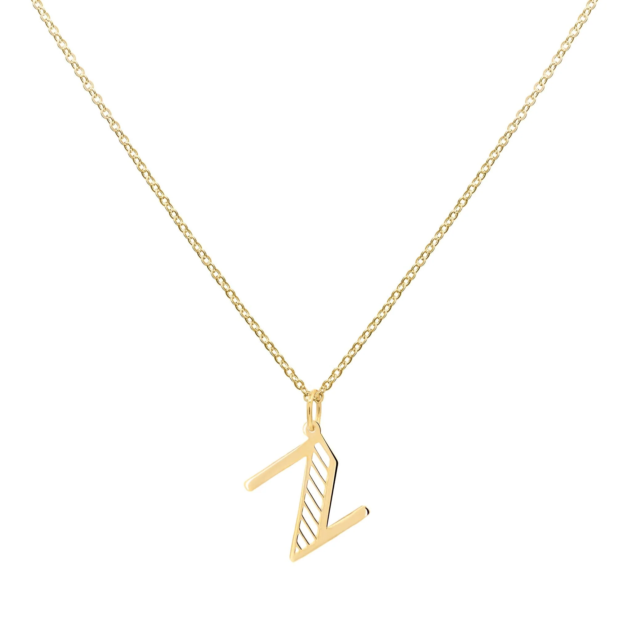 Essex Letter N Pendant in 14k Gold - Image 4