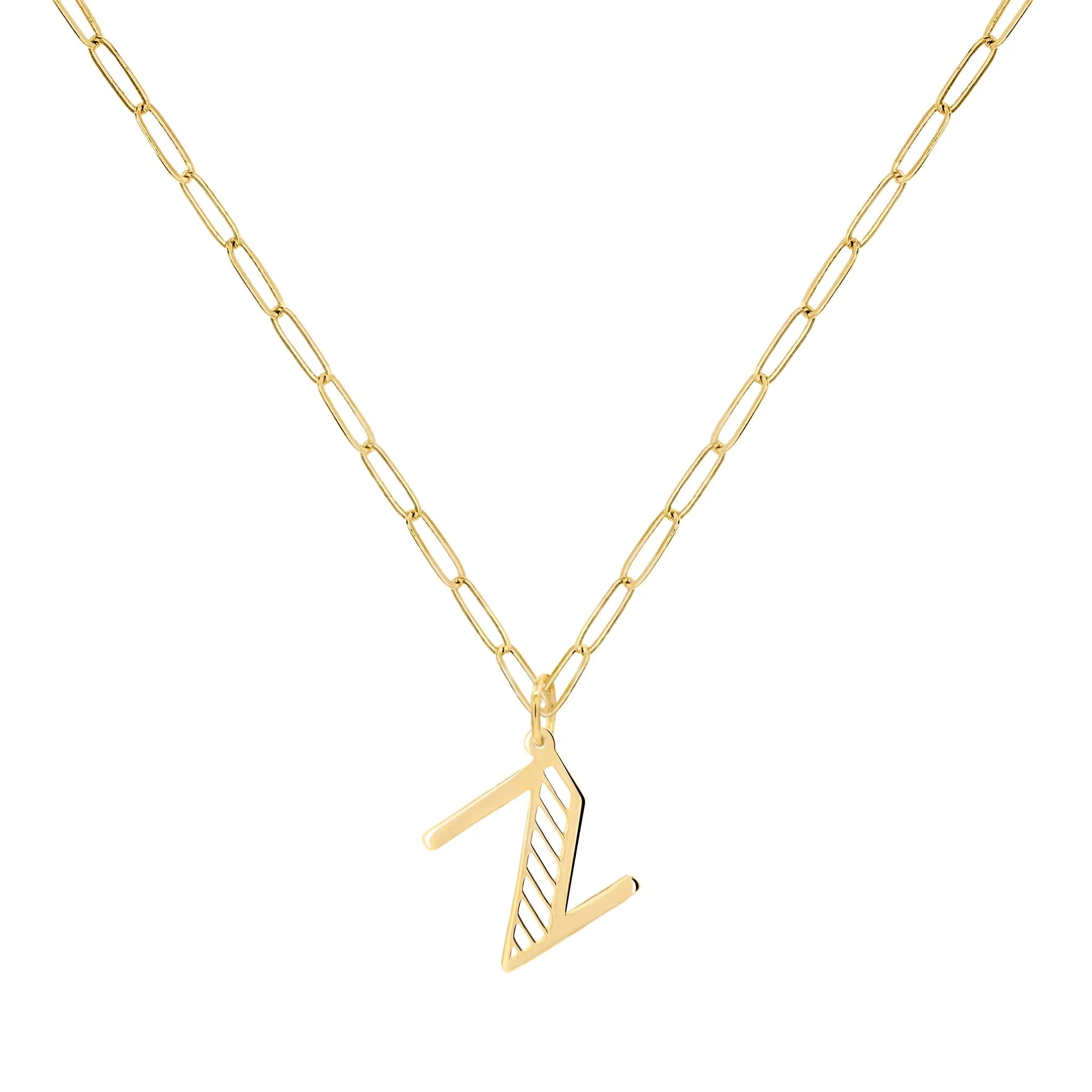 Essex Letter N Pendant in 14k Gold - Image 5