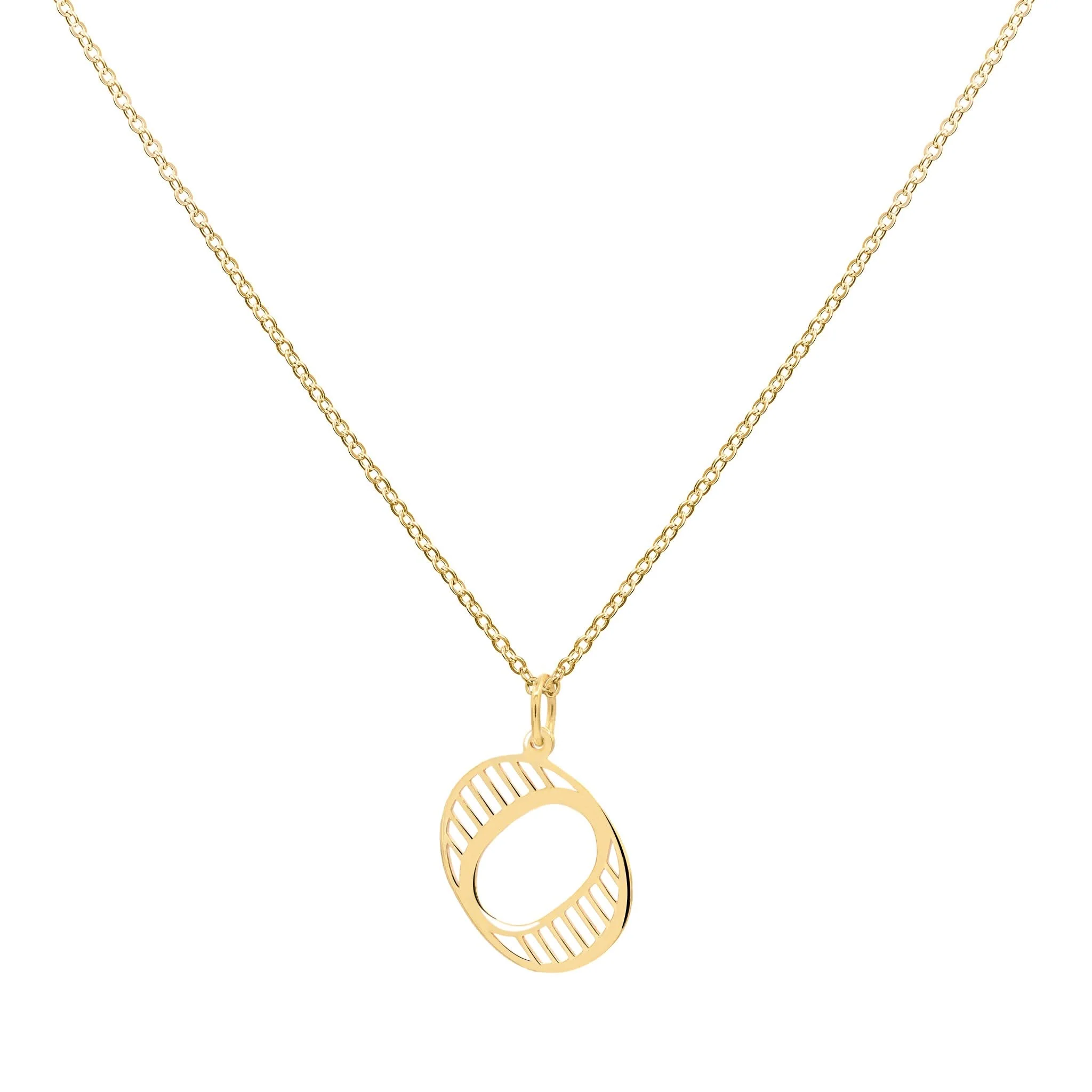 Essex Letter O Pendant in 14k Gold - Image 4