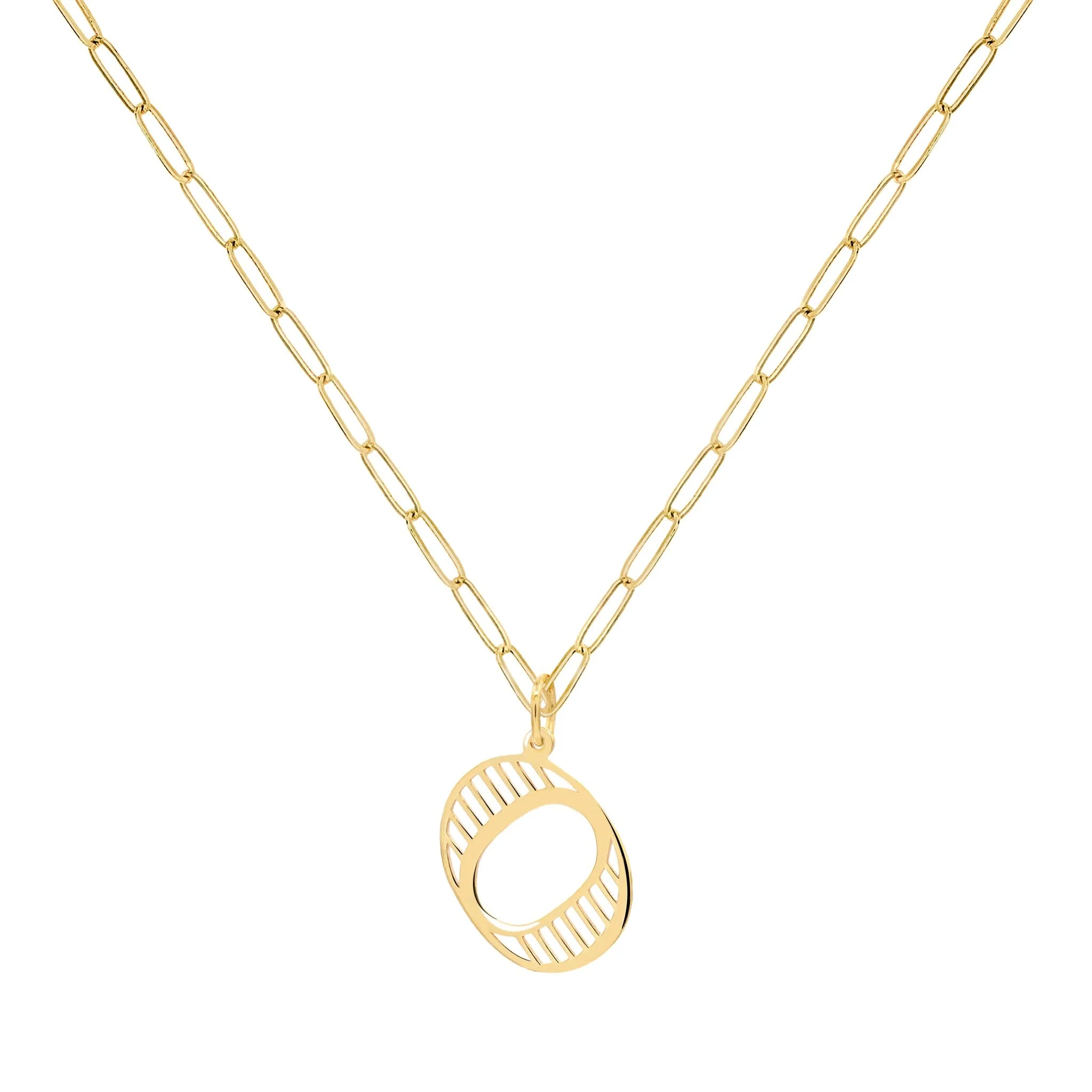 Essex Letter O Pendant in 14k Gold - Image 5