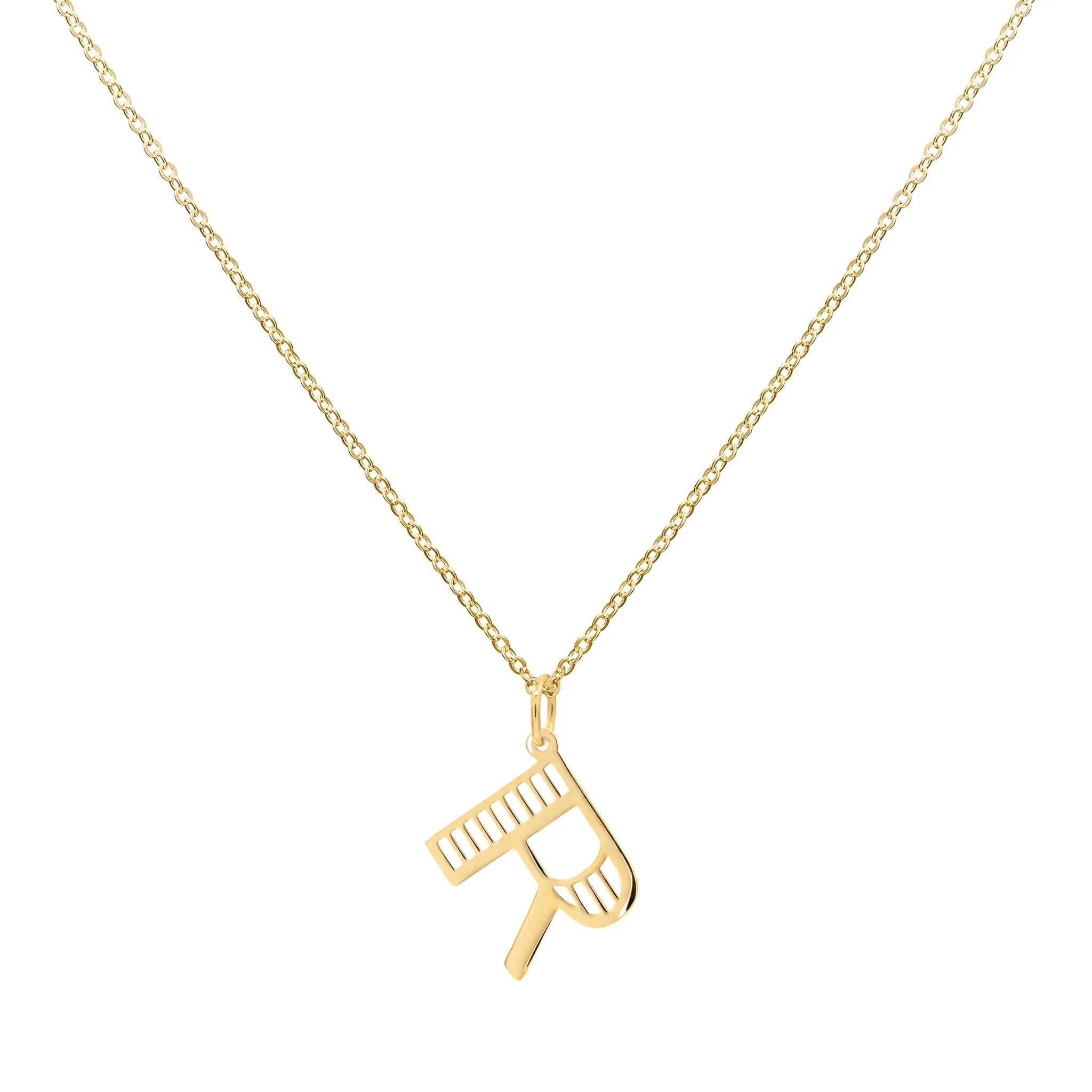 Essex Letter R Pendant in 14k Gold - Image 4