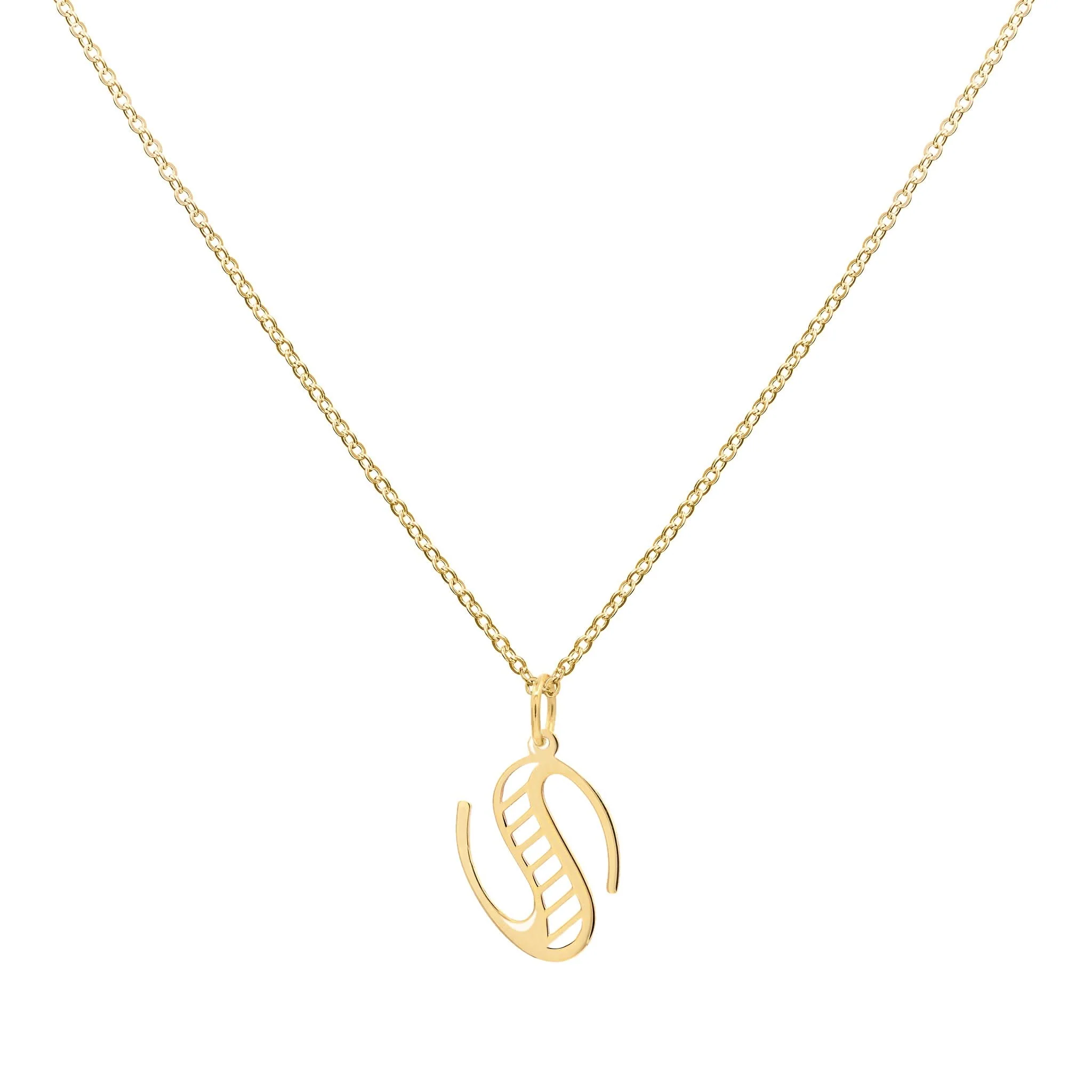 Essex Letter S Pendant in 14k Gold - Image 4