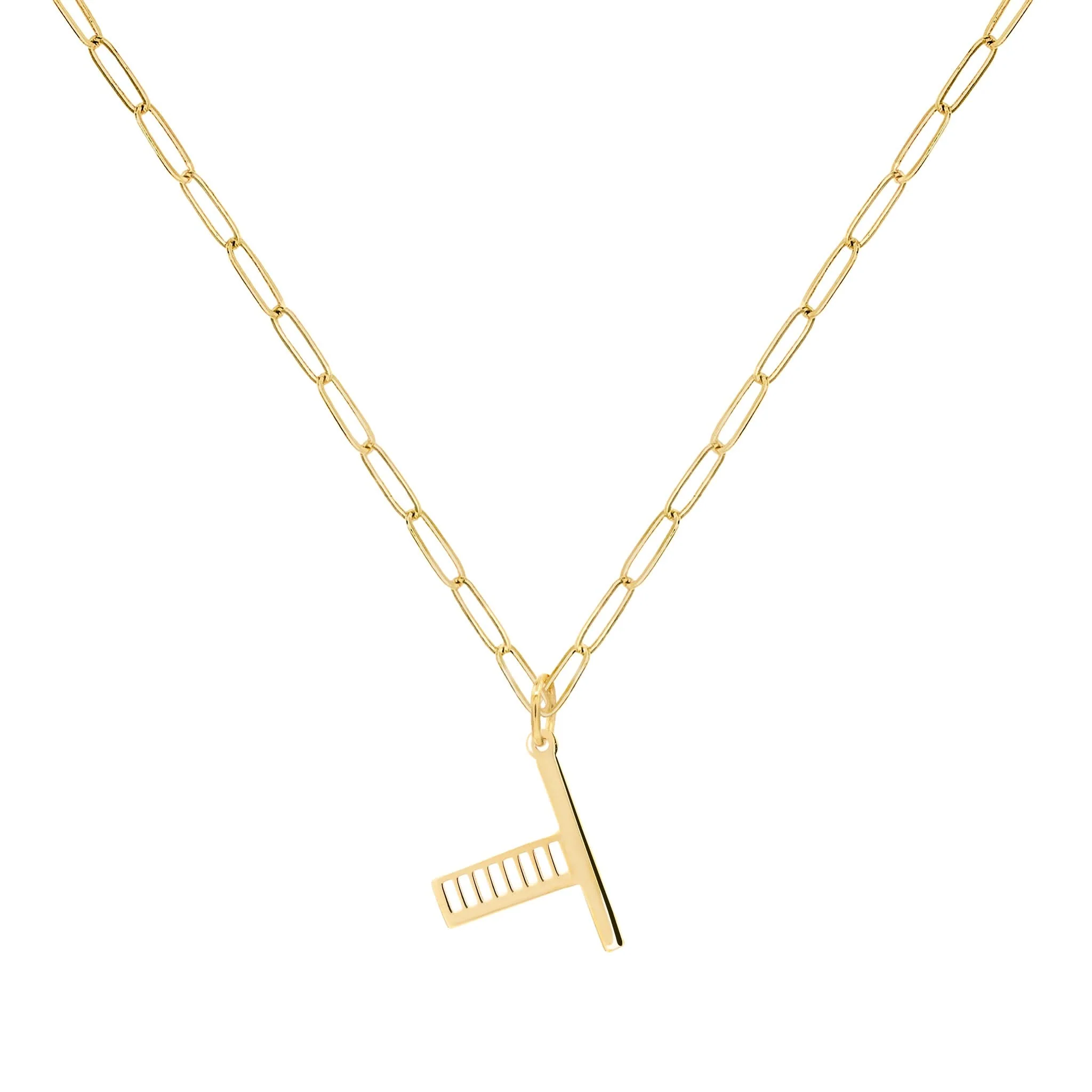 Essex Letter T Pendant in 14k Gold - Image 5
