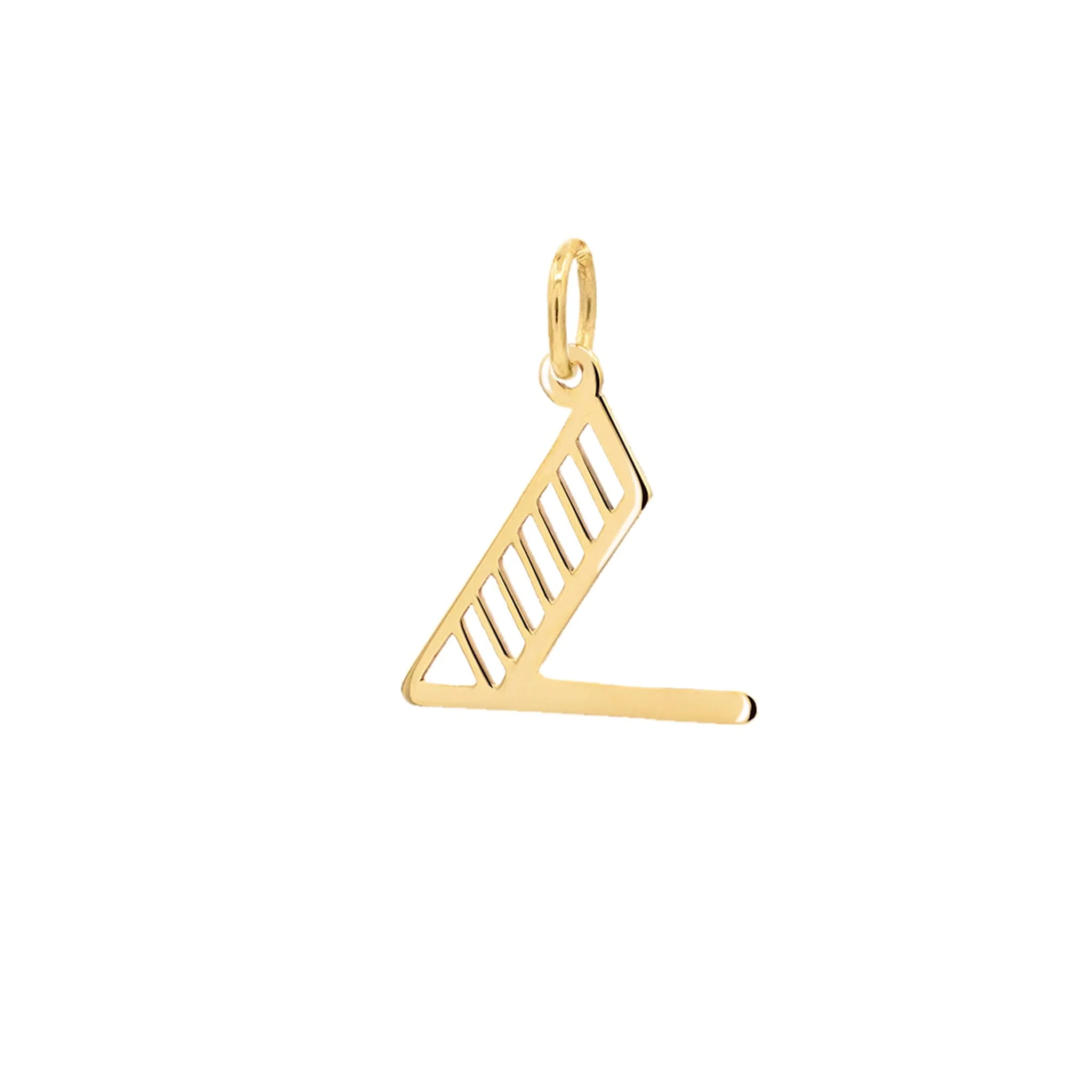 Essex Letter V Pendant in 14k Gold