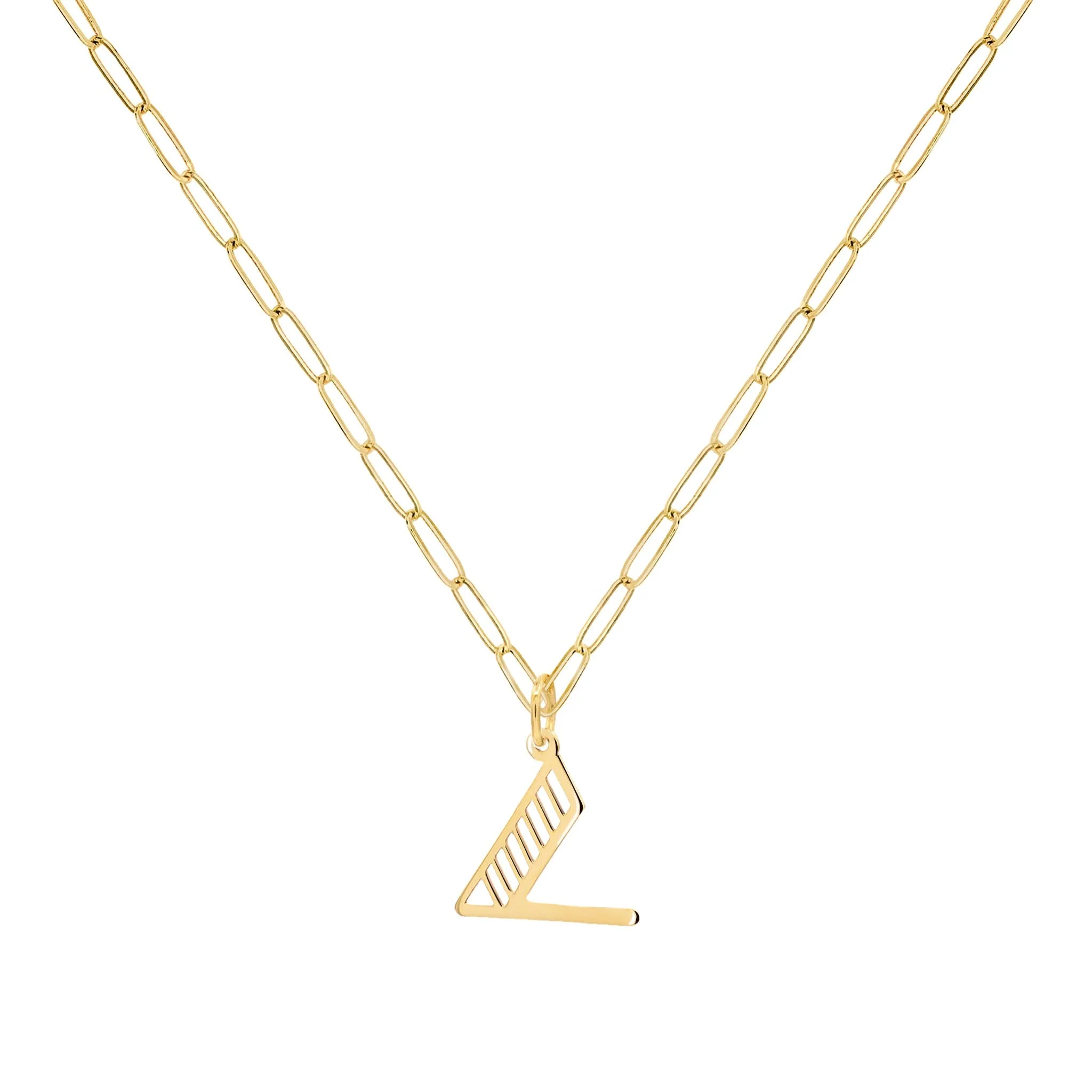 Essex Letter V Pendant in 14k Gold - Image 5