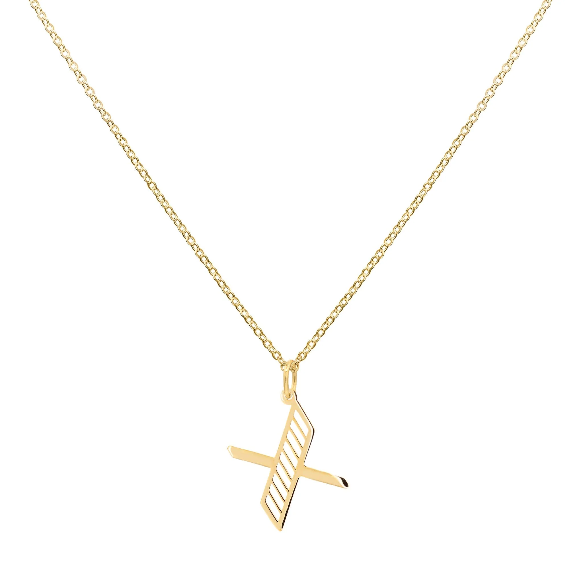 Essex Letter X Pendant in 14k Gold - Image 4