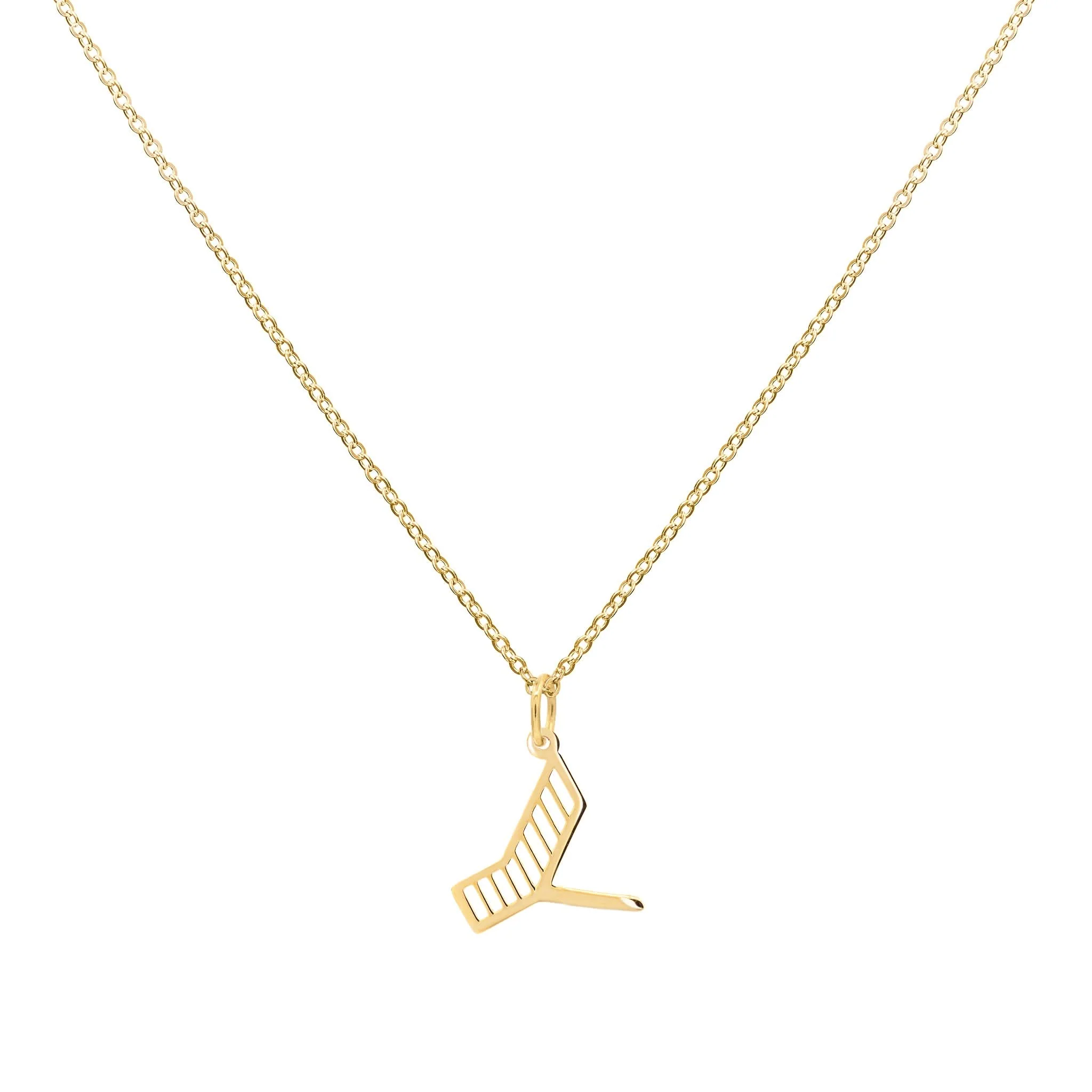 Essex Letter Y Pendant in 14k Gold - Image 4
