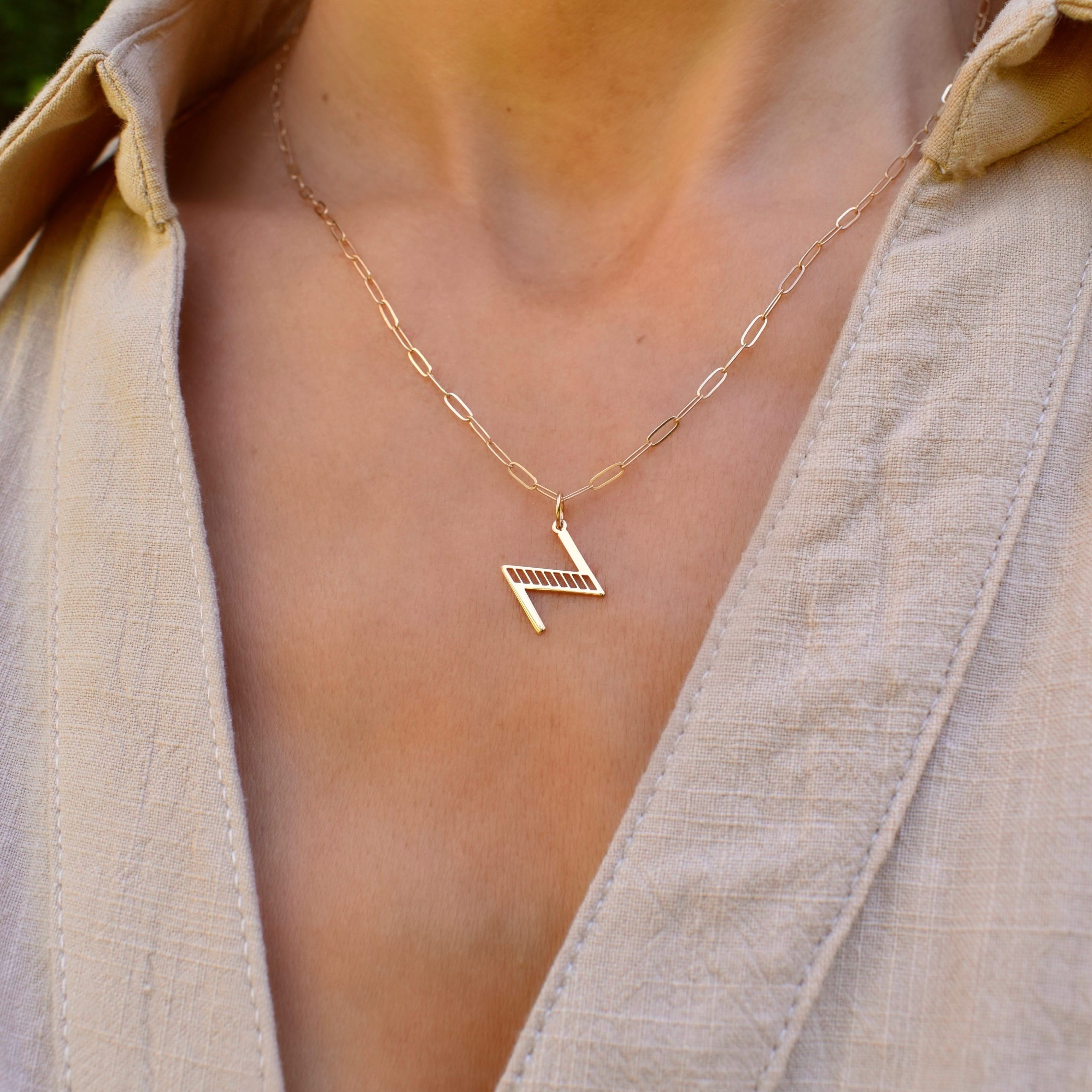 Essex Letter Z Pendant in 14k Gold - Image 2