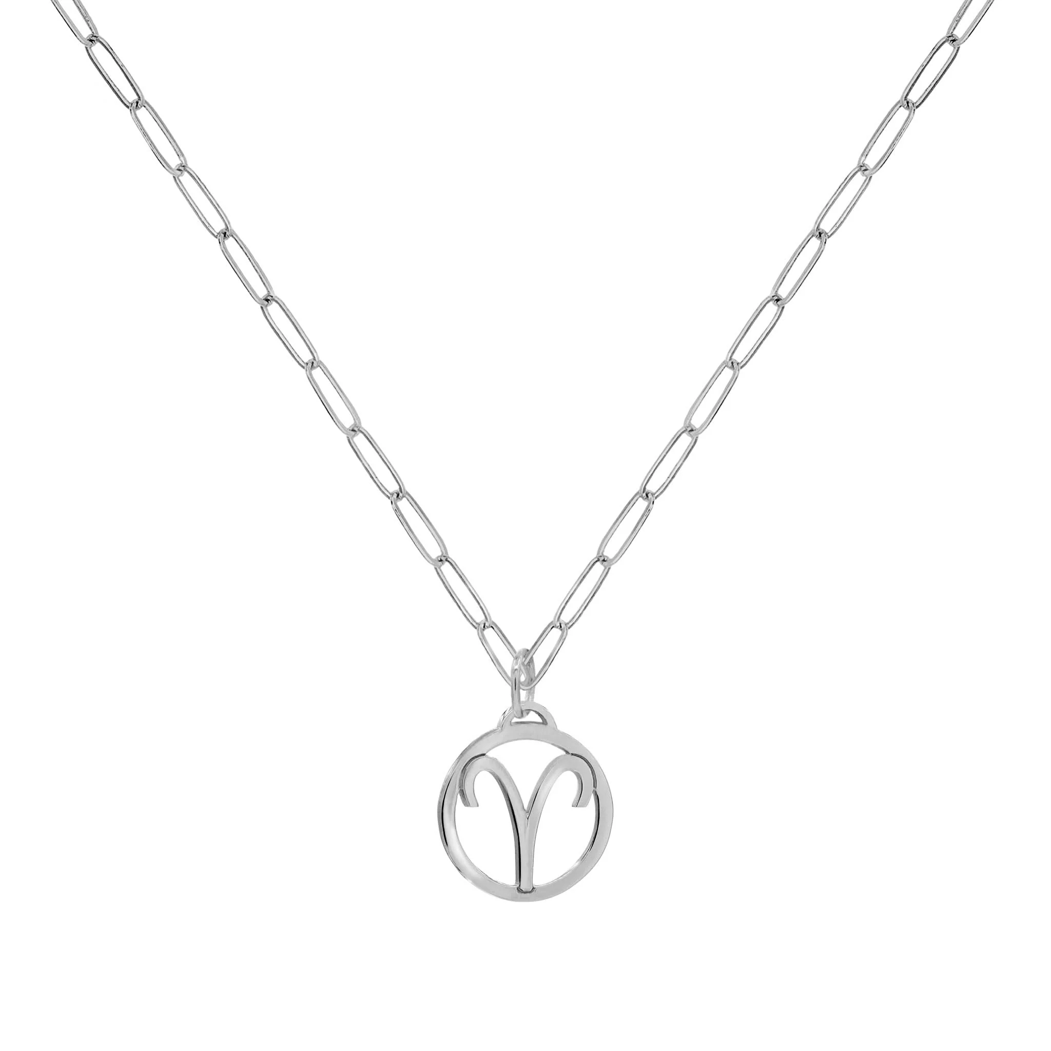Flat Aries Pendant with Adelaide Mini Chain in 14k Gold - Image 5