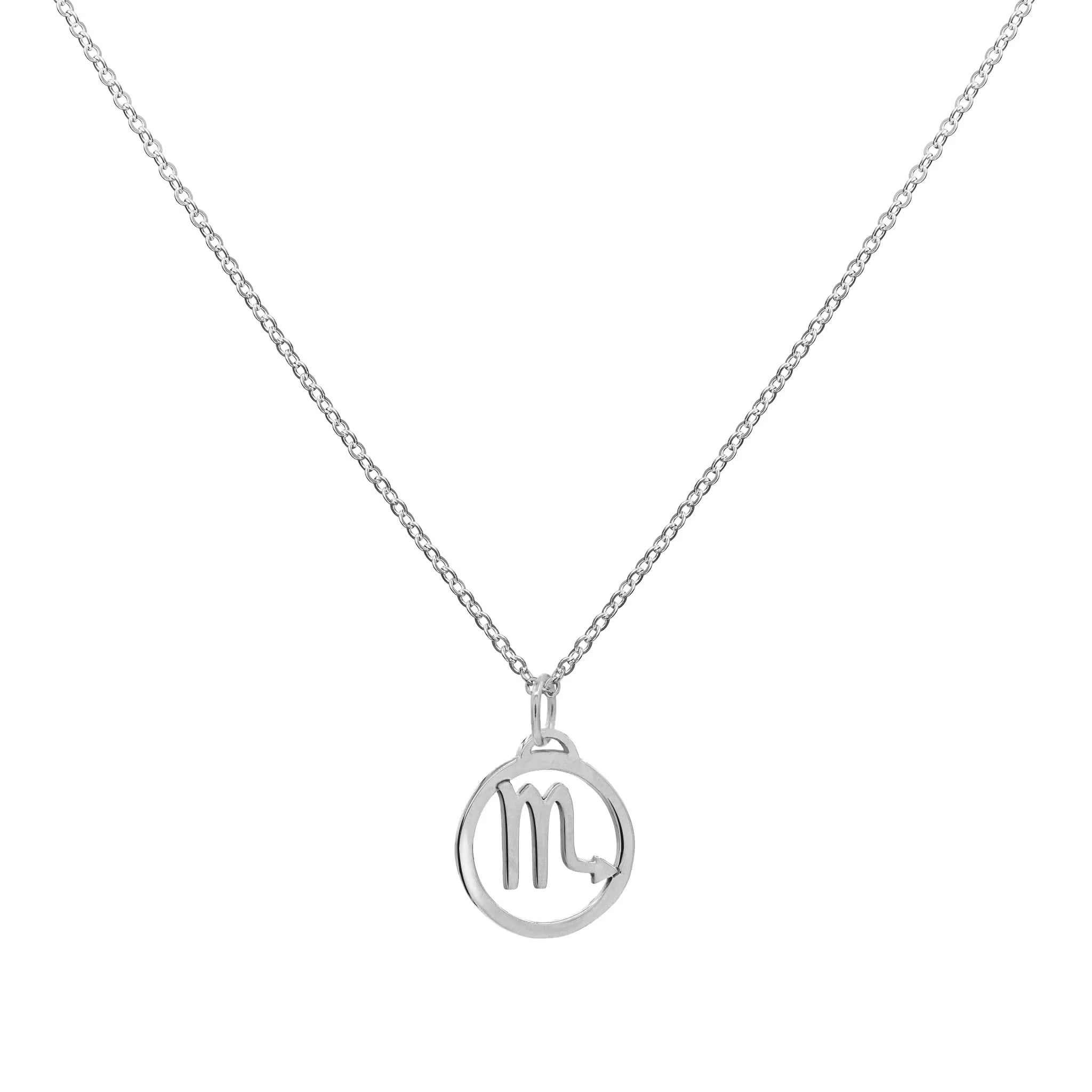 Flat Scorpio Pendant with Classic Chain in 14k Gold - Image 5