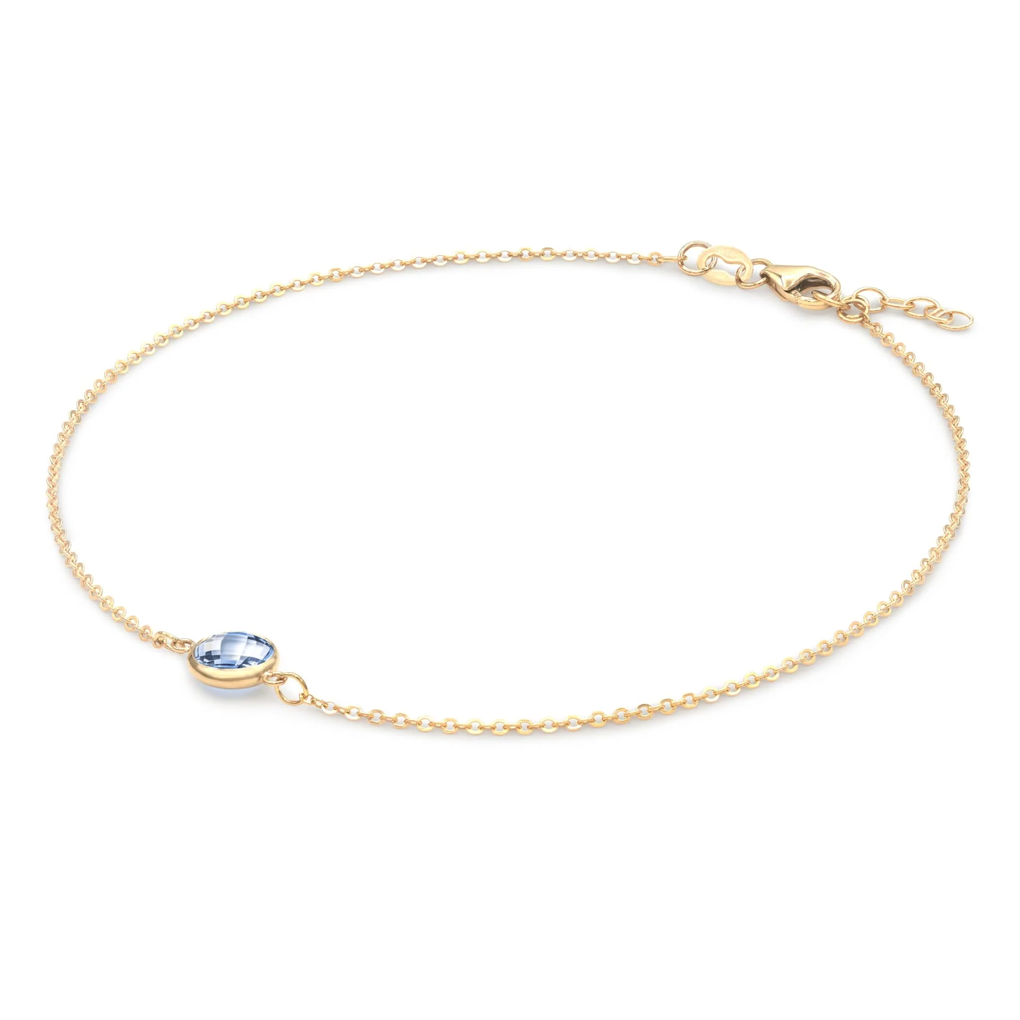 Grand 1 Aquamarine Bracelet in 14k Gold (March) - Image 4
