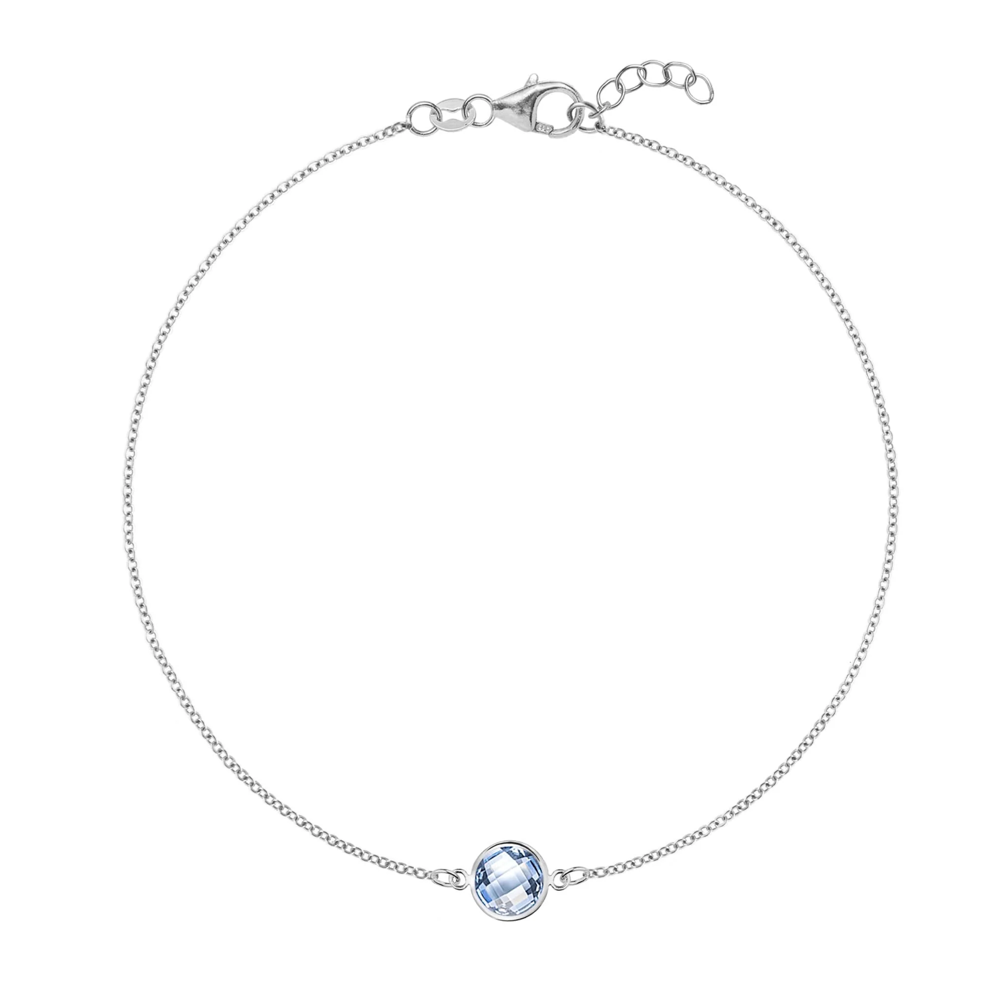 Grand 1 Aquamarine Bracelet in 14k Gold (March) - Image 7