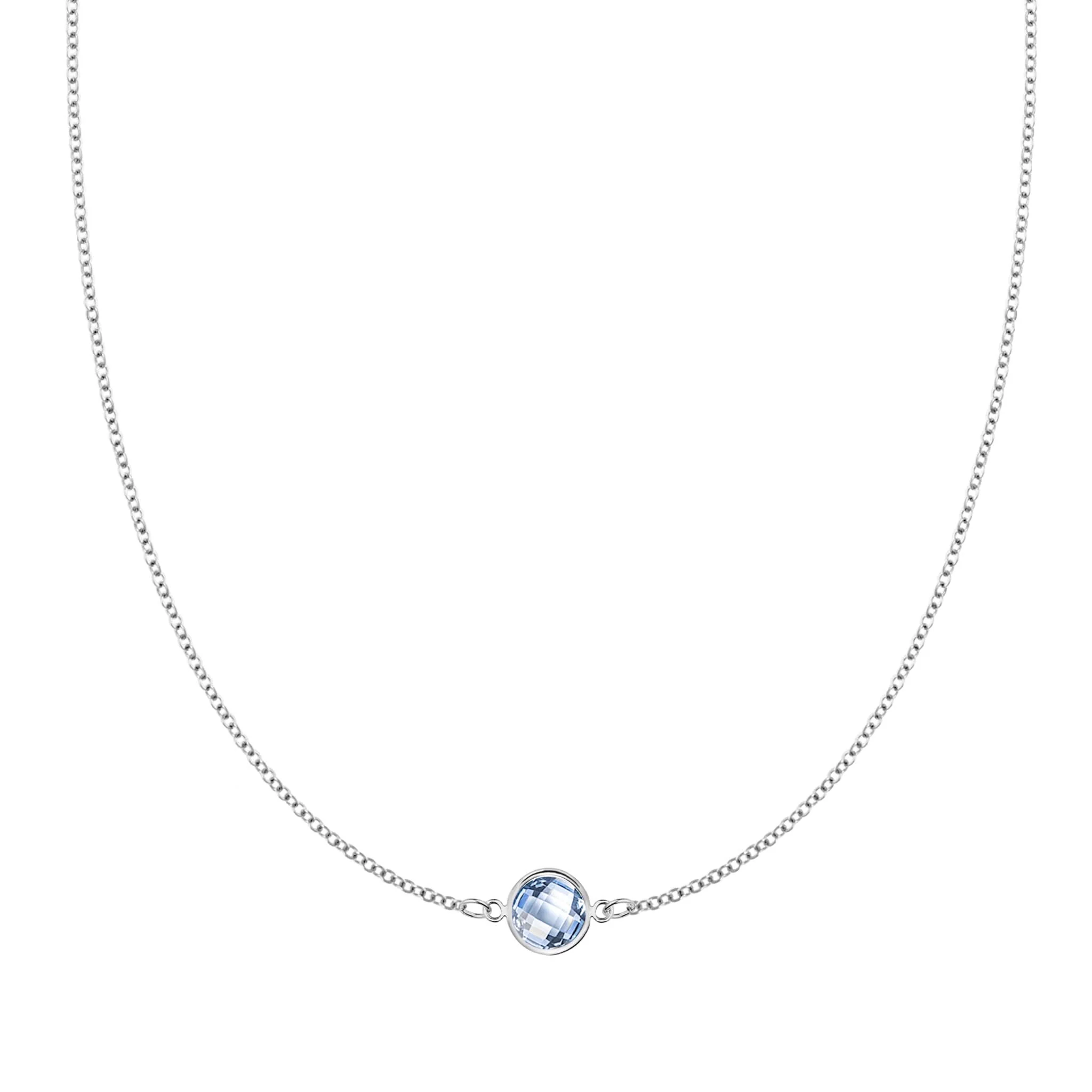 Grand 1 Aquamarine Necklace in 14k Gold (March) - Image 5