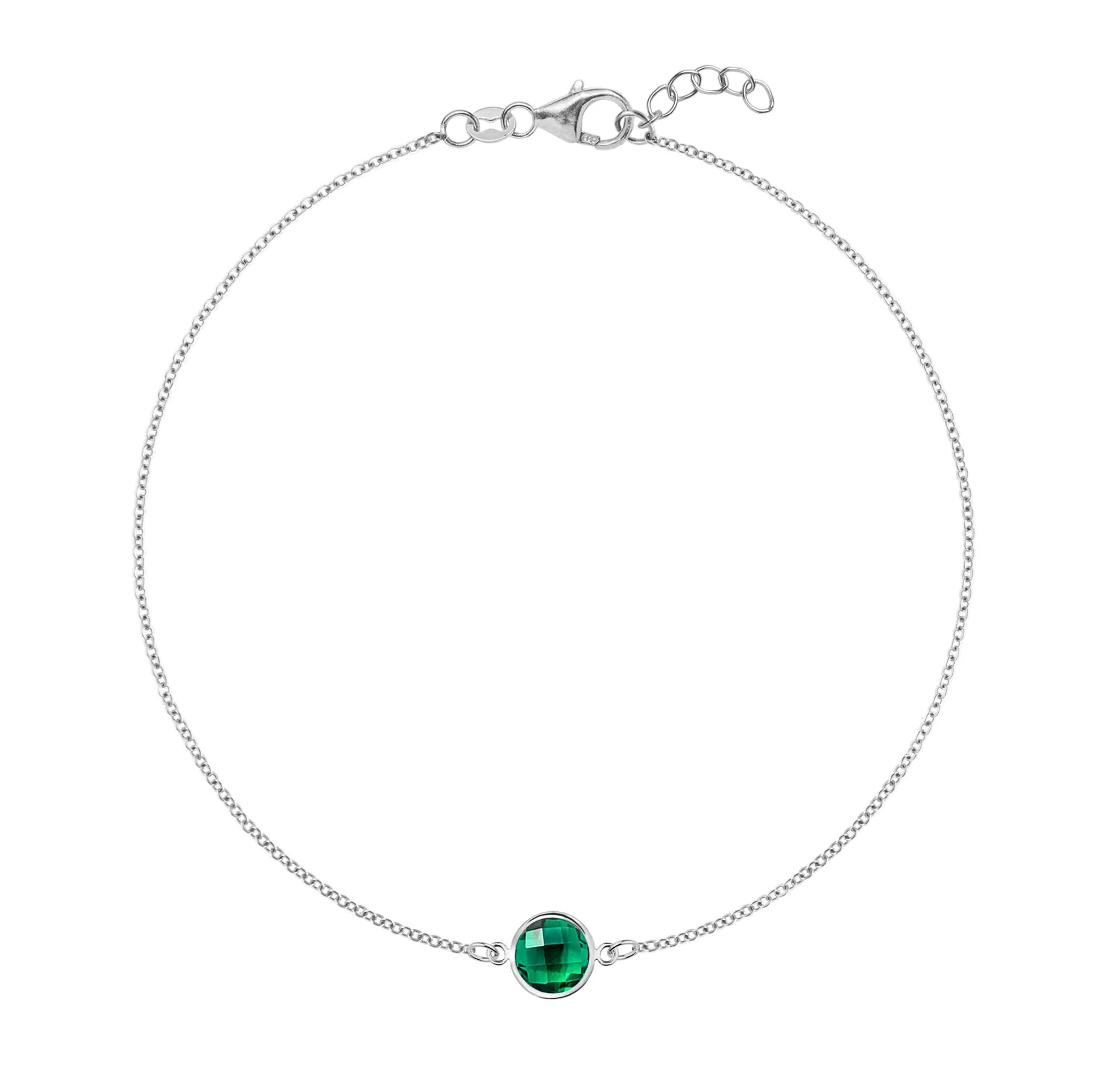 Grand 1 Emerald Bracelet in 14k Gold (May) - Image 7