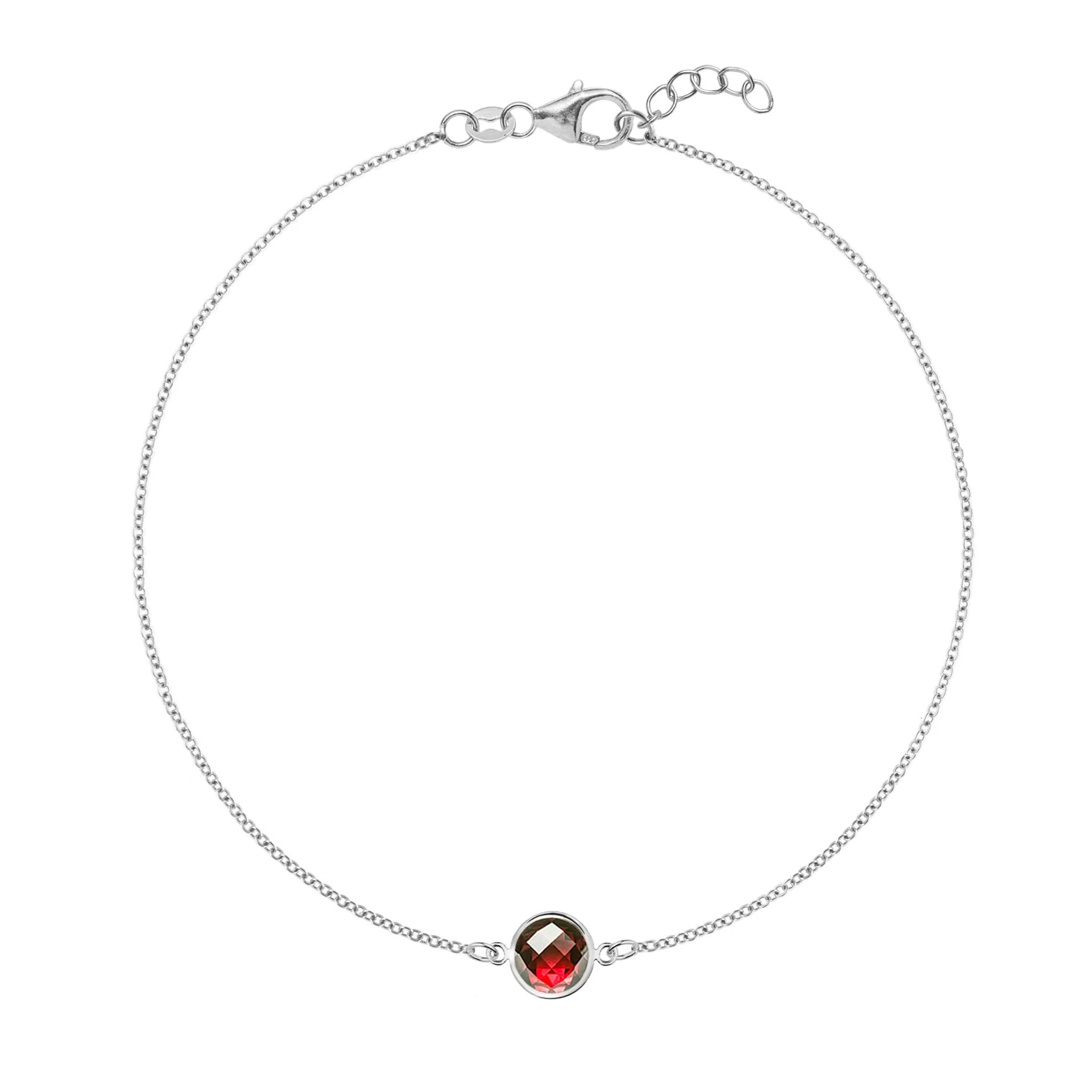 Grand 1 Garnet Bracelet in 14k Gold (January) - Image 7