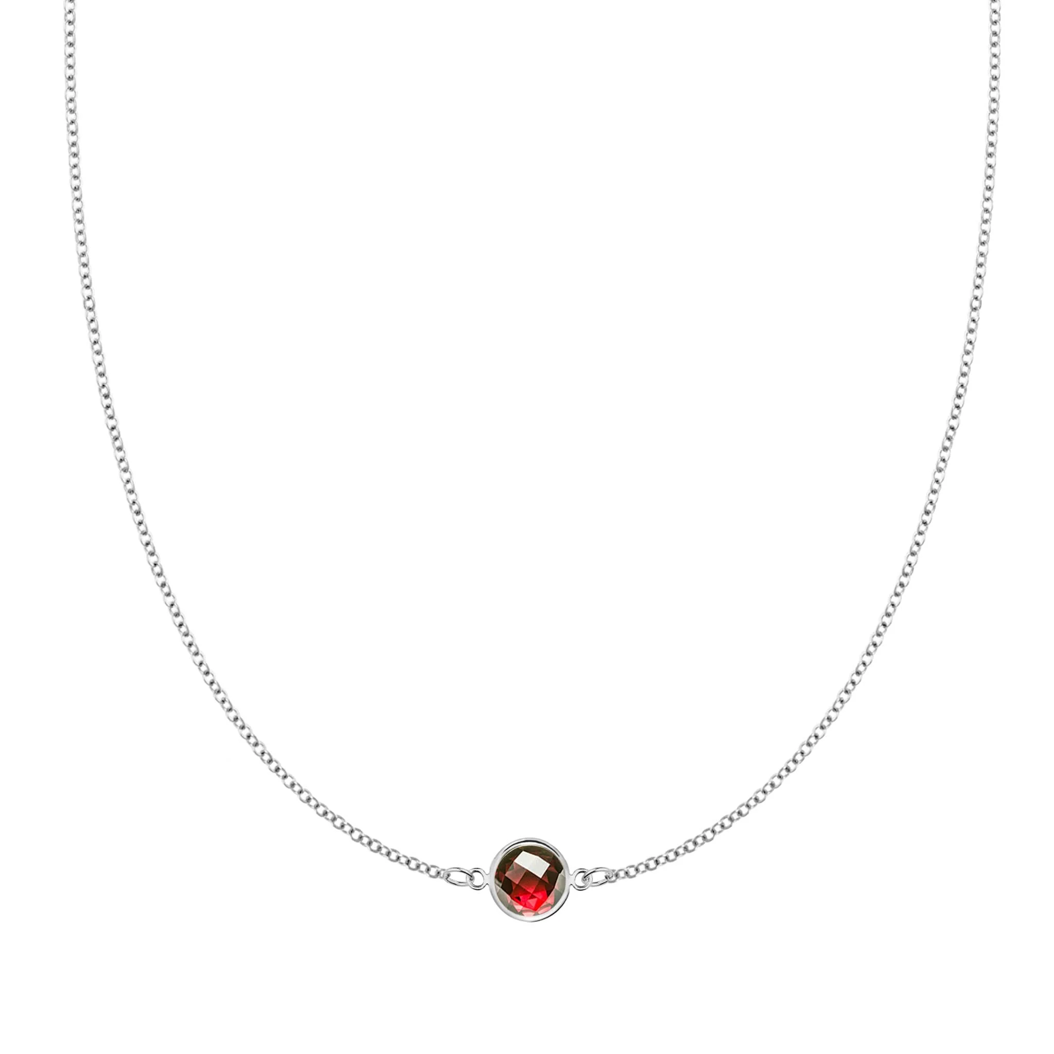 Grand 1 Garnet Necklace in 14k Gold (January) - Image 5