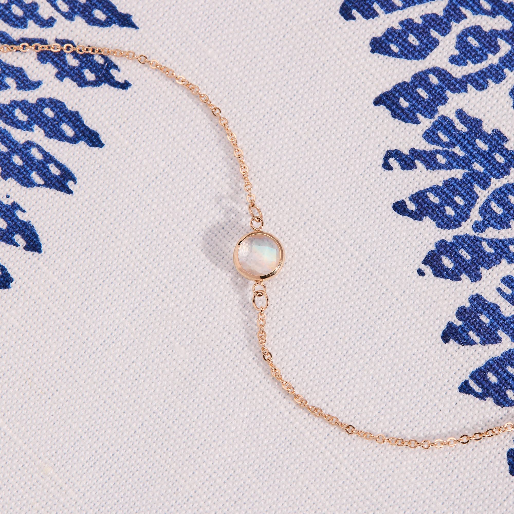 Grand 1 Moonstone Necklace in 14k Gold (June) - Image 8