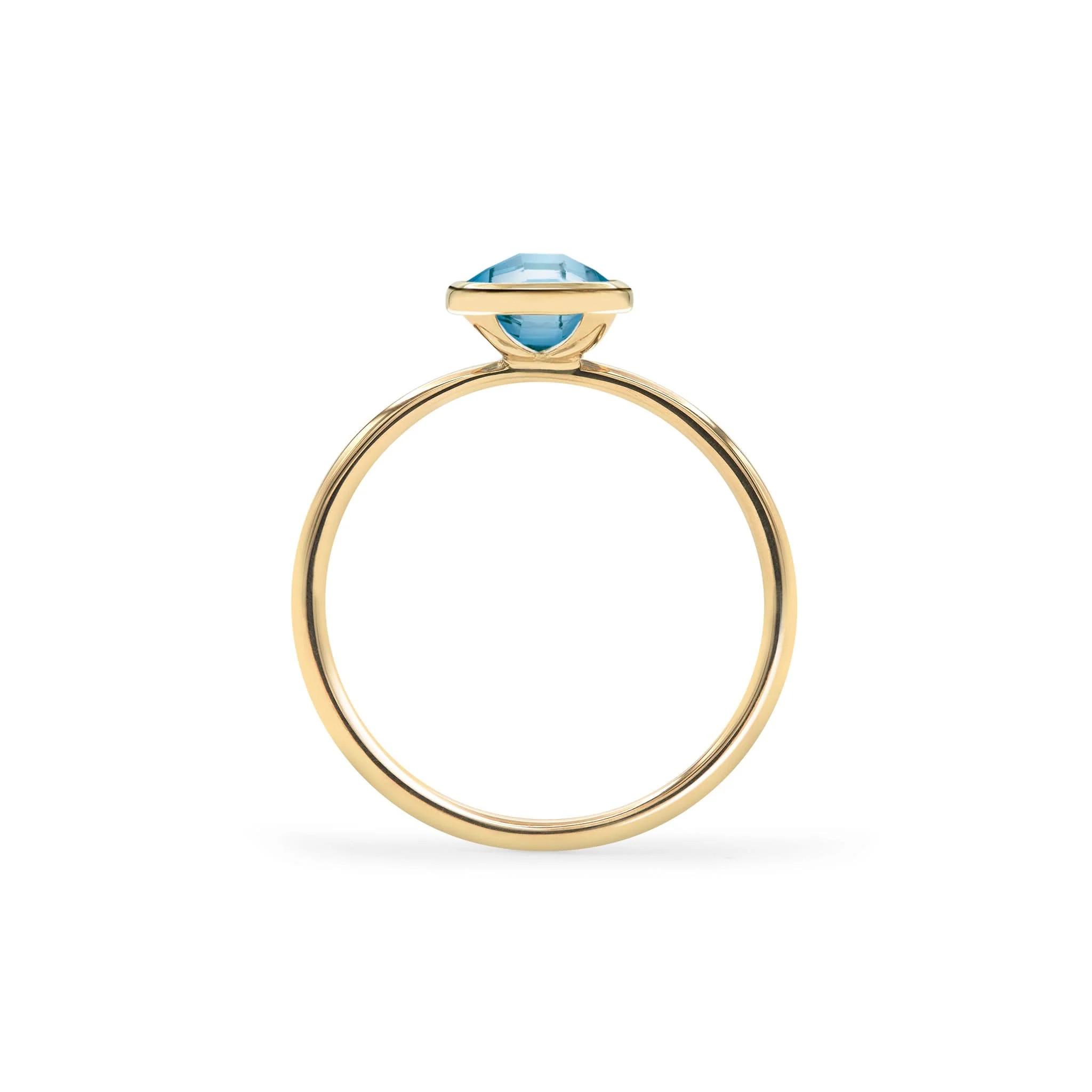 Grand Nantucket Blue Topaz Ring in 14k Gold (December) - Image 5