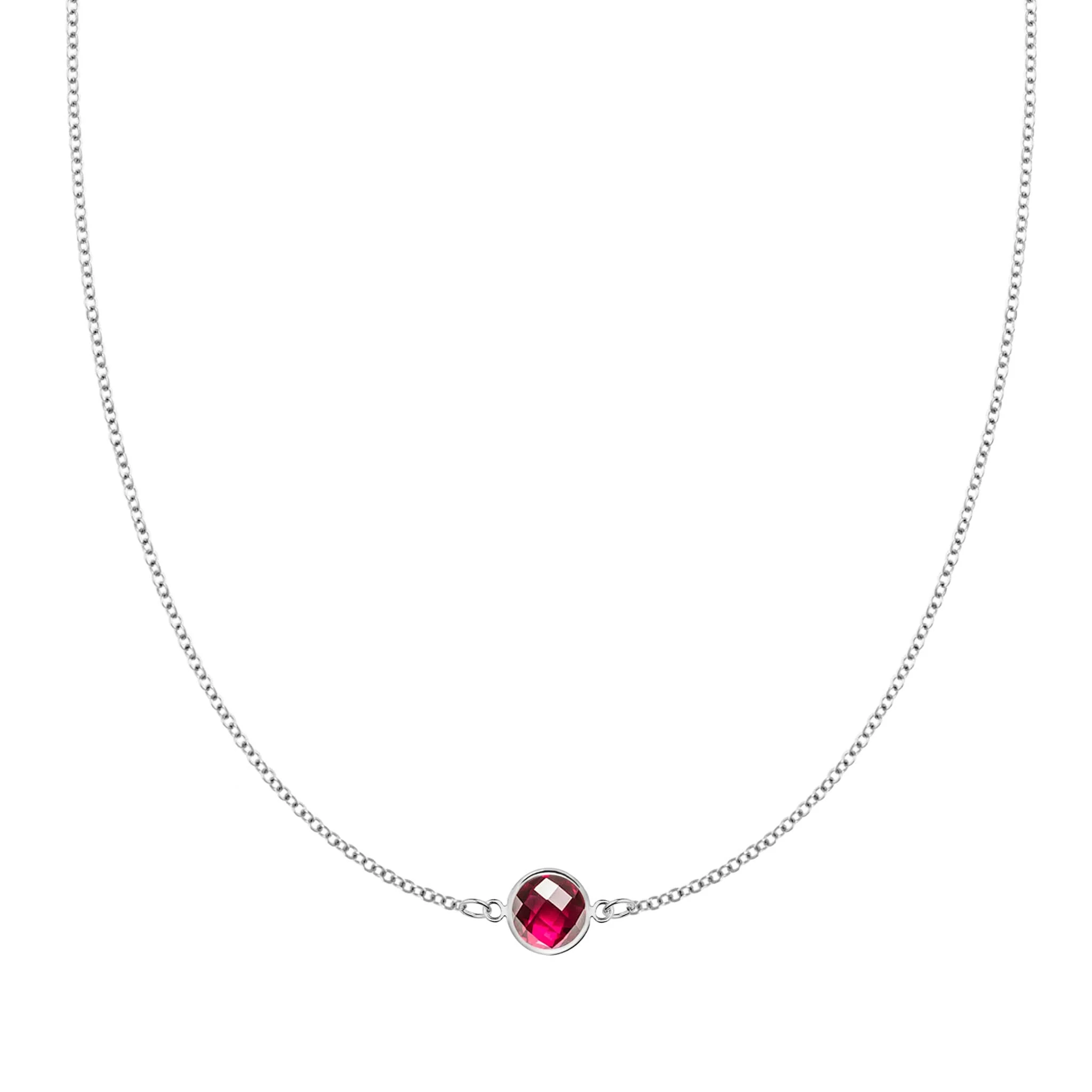 Grand 1 Ruby Necklace in 14k Gold (July) - Image 5